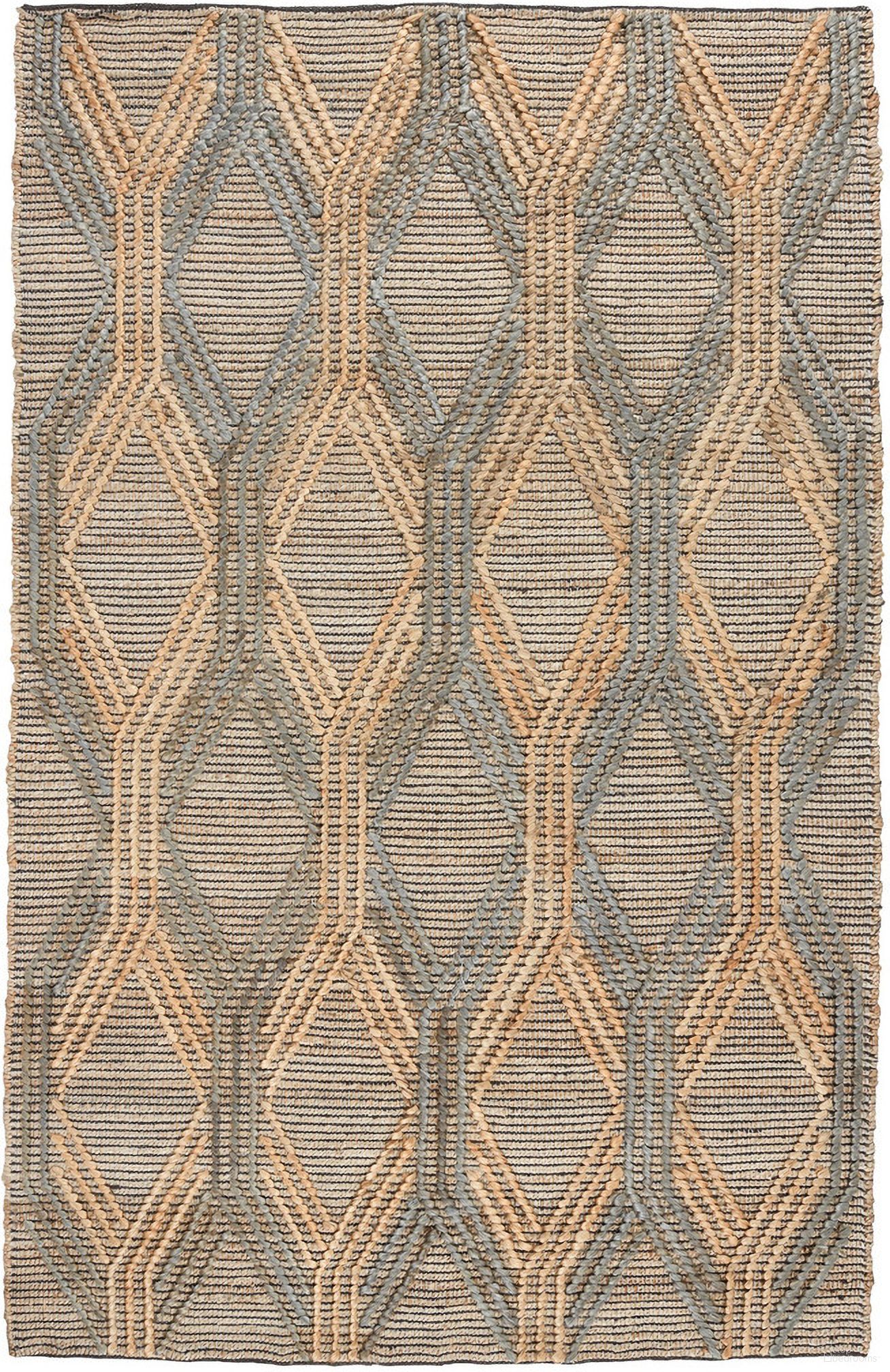 Sylmar 5x8 Rug In Natural and Mineral Blue