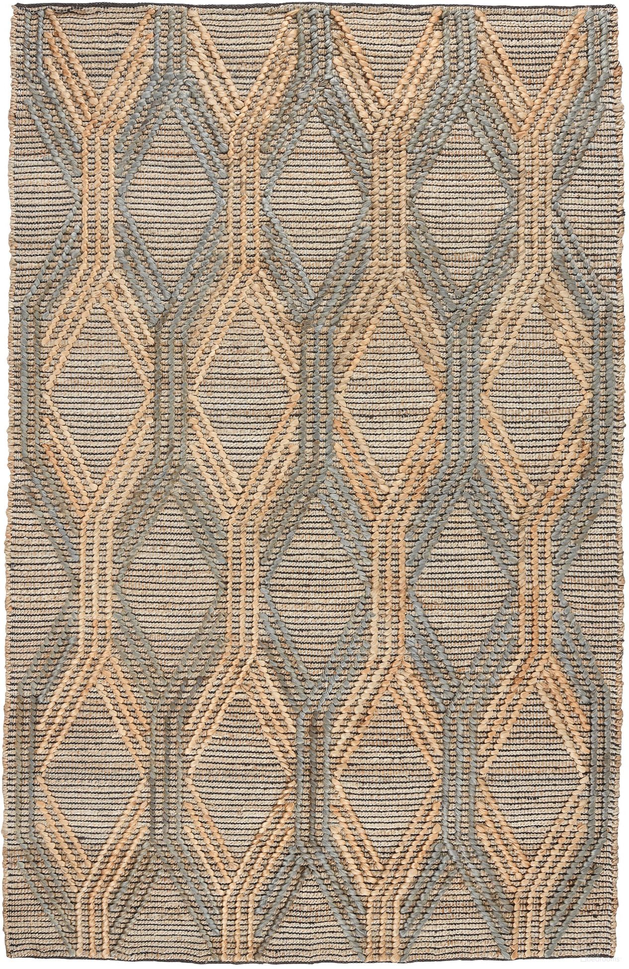 Sylmar 6x9 Rug In Natural and Mineral Blue