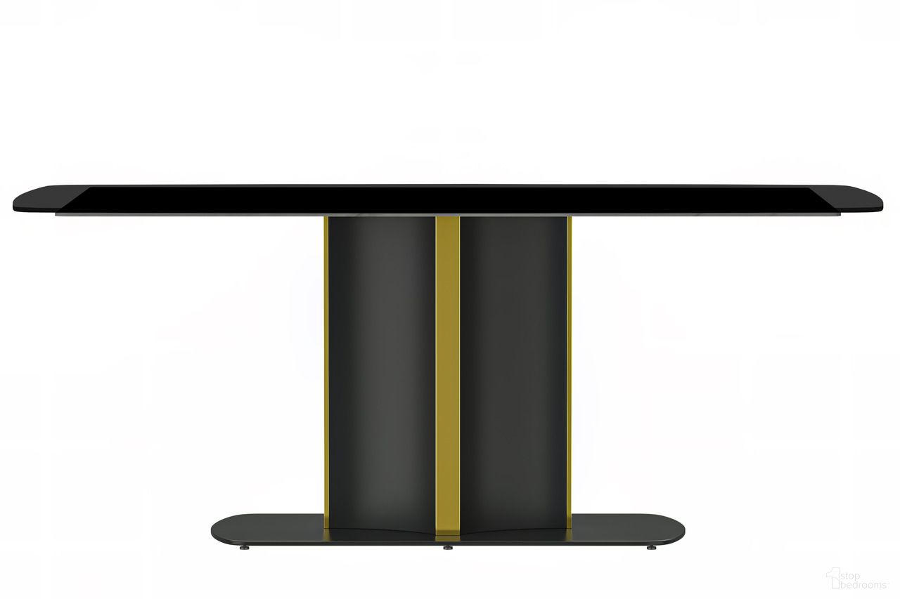 The appearance of Sylva 62 Inch Dining Table with Glass Top In Black designed by LeisureMod in the modern / contemporary interior design. This black piece of furniture  was selected by 1StopBedrooms from Sylva Collection to add a touch of cosiness and style into your home. Sku: STBLG-62BL-G. Table Base Style: Pedestal. Material: Glass. Table Top Shape: Rectangular. Size: 32" x 62".