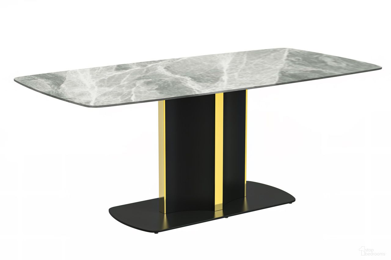 The appearance of Sylva 71 Inch Dining Table with Sintered Stone Top In Light Grey designed by LeisureMod in the modern / contemporary interior design. This light grey piece of furniture  was selected by 1StopBedrooms from Sylva Collection to add a touch of cosiness and style into your home. Sku: STBLG-71IGR-S. Table Base Style: Pedestal. Material: Stone. Table Top Shape: Rectangular. Size: 35" x 71".