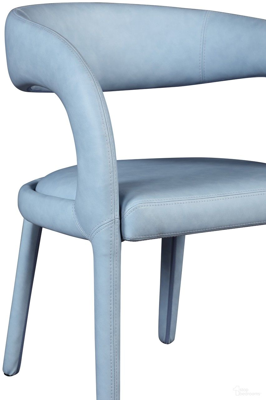 Sylvester Vegan Leather Dining Chair In Light Blue by Meridian | 1StopBedrooms