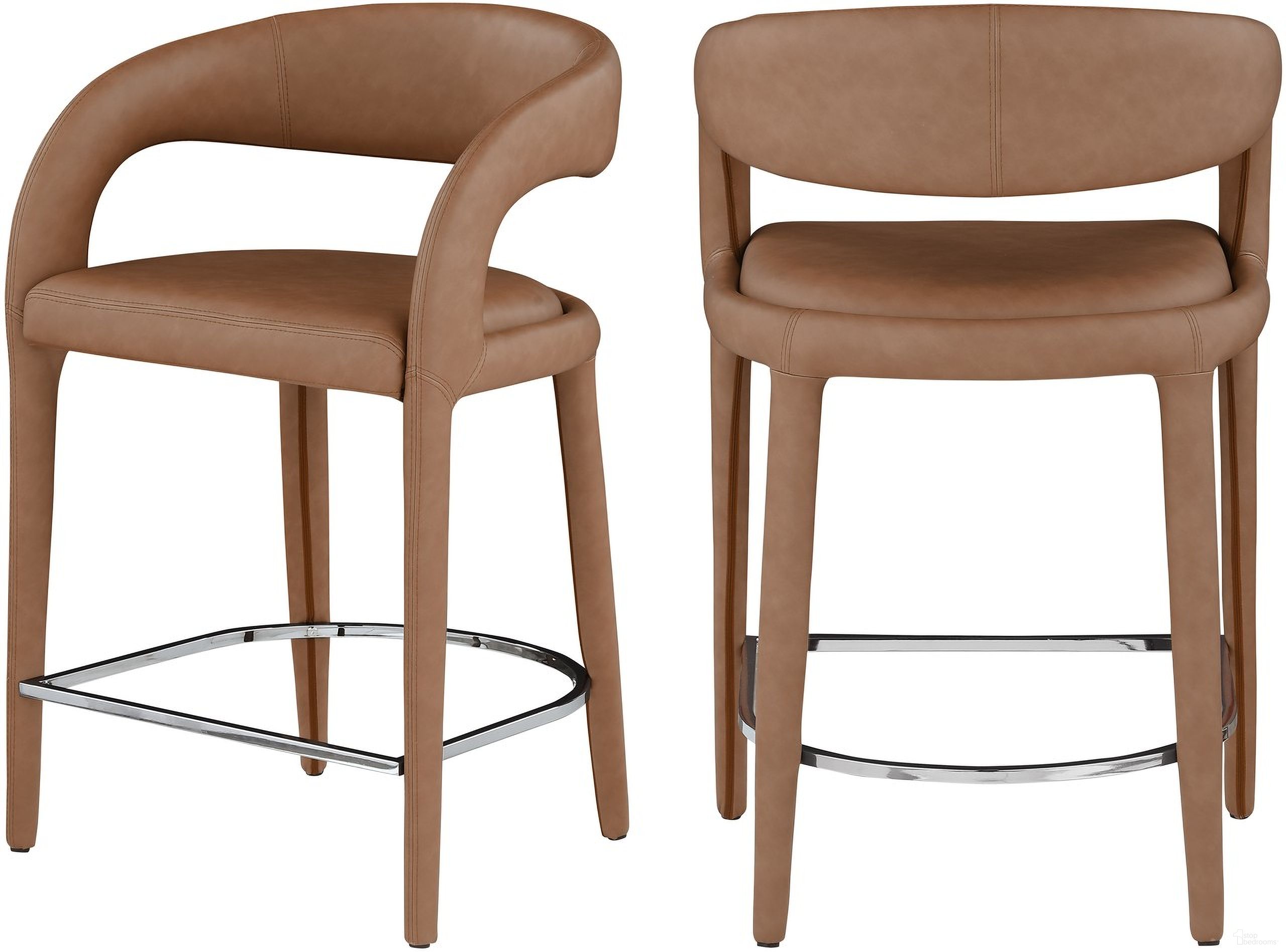 The appearance of Sylvester Vegan Leather Stool In Brown designed by Meridian in the modern / contemporary interior design. This brown piece of furniture was selected by 1StopBedrooms from Sylvester Collection to add a touch of cosiness and style into your home. Sku: 989Brown-C. Material: Wood.