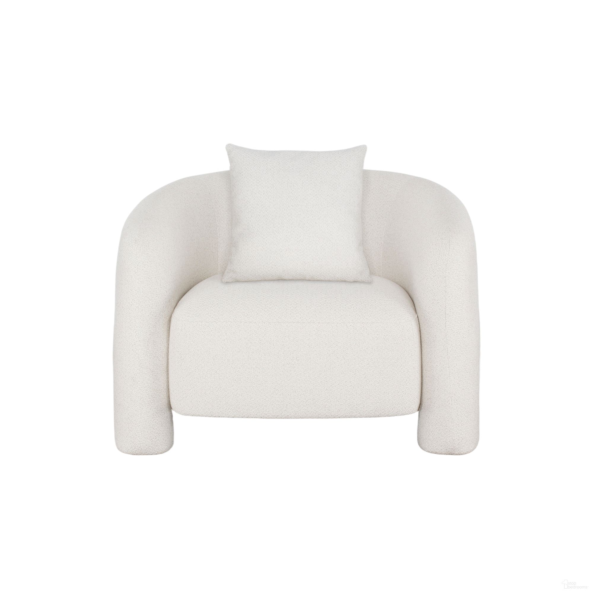 The appearance of Sylvia Accent Chair In Angora designed by Manhattan Comfort in the modern / contemporary interior design. This angora piece of furniture  was selected by 1StopBedrooms from Sylvia Collection to add a touch of cosiness and style into your home. Sku: AC070-AN. Material: Wood.