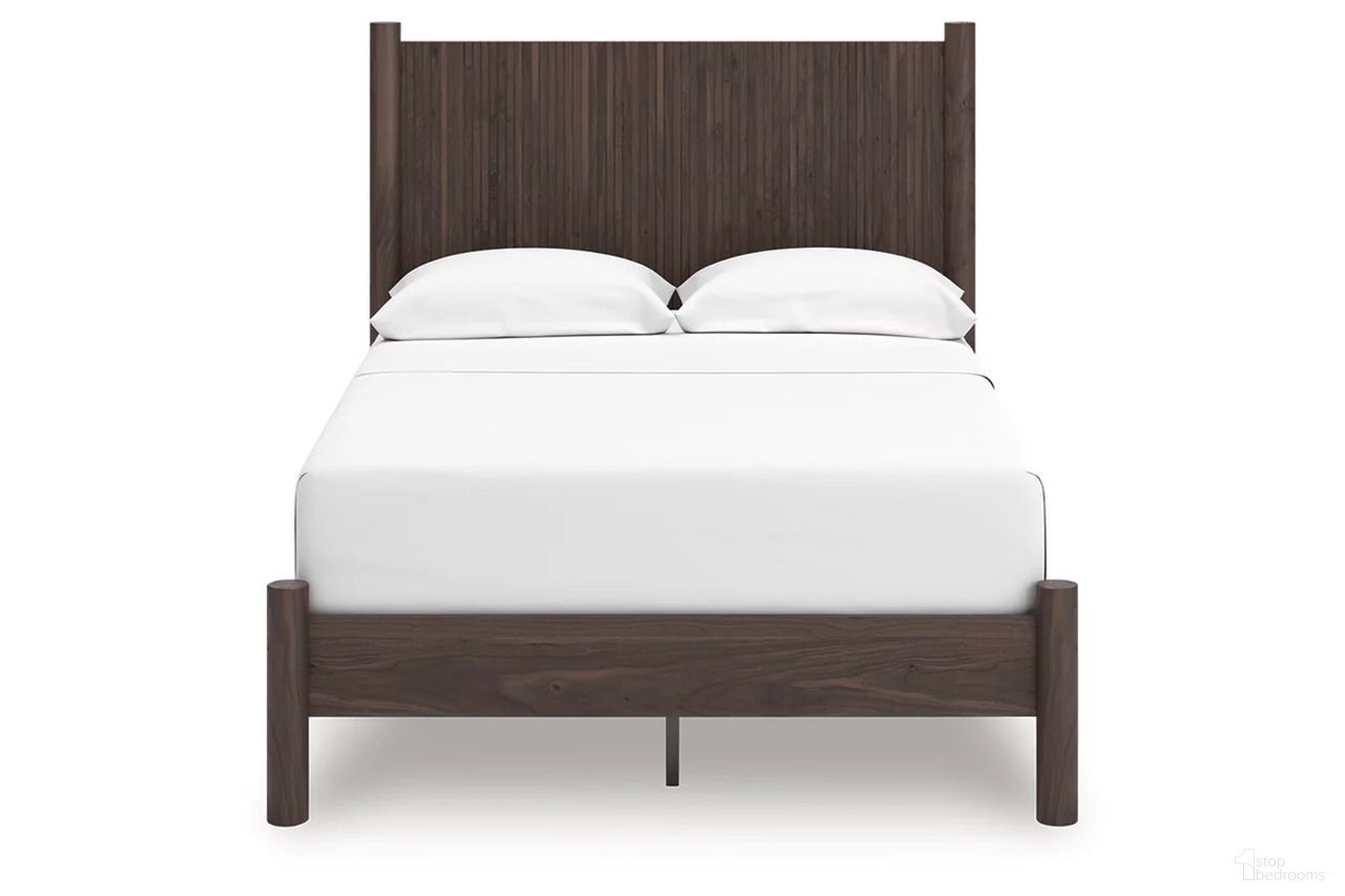 The appearance of Symarro Full Panel Platform Bed In Brown designed by Signature Design by Ashley in the modern / contemporary interior design. This brown piece of furniture was selected by 1StopBedrooms from Symarro Collection to add a touch of cosiness and style into your home. Sku: B100-12;NCB2614-187;NCB2614-84. Bed Type: Platform Bed. Bed Size: Full.