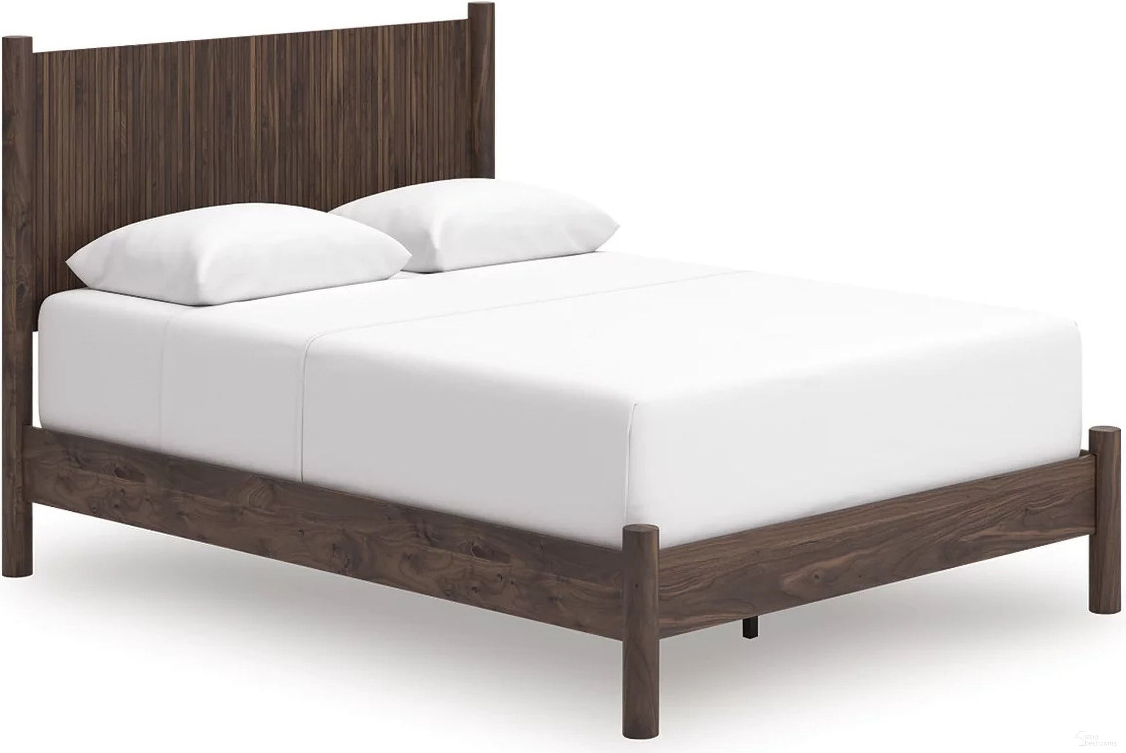 The appearance of Symarro Queen Panel Bed In Brown designed by Signature Design by Ashley in the transitional interior design. This brown piece of furniture was selected by 1StopBedrooms from Symarro Collection to add a touch of cosiness and style into your home. Sku: NCB2614-154;NCB2614-157. Bed Type: Panel Bed. Bed Size: Queen.