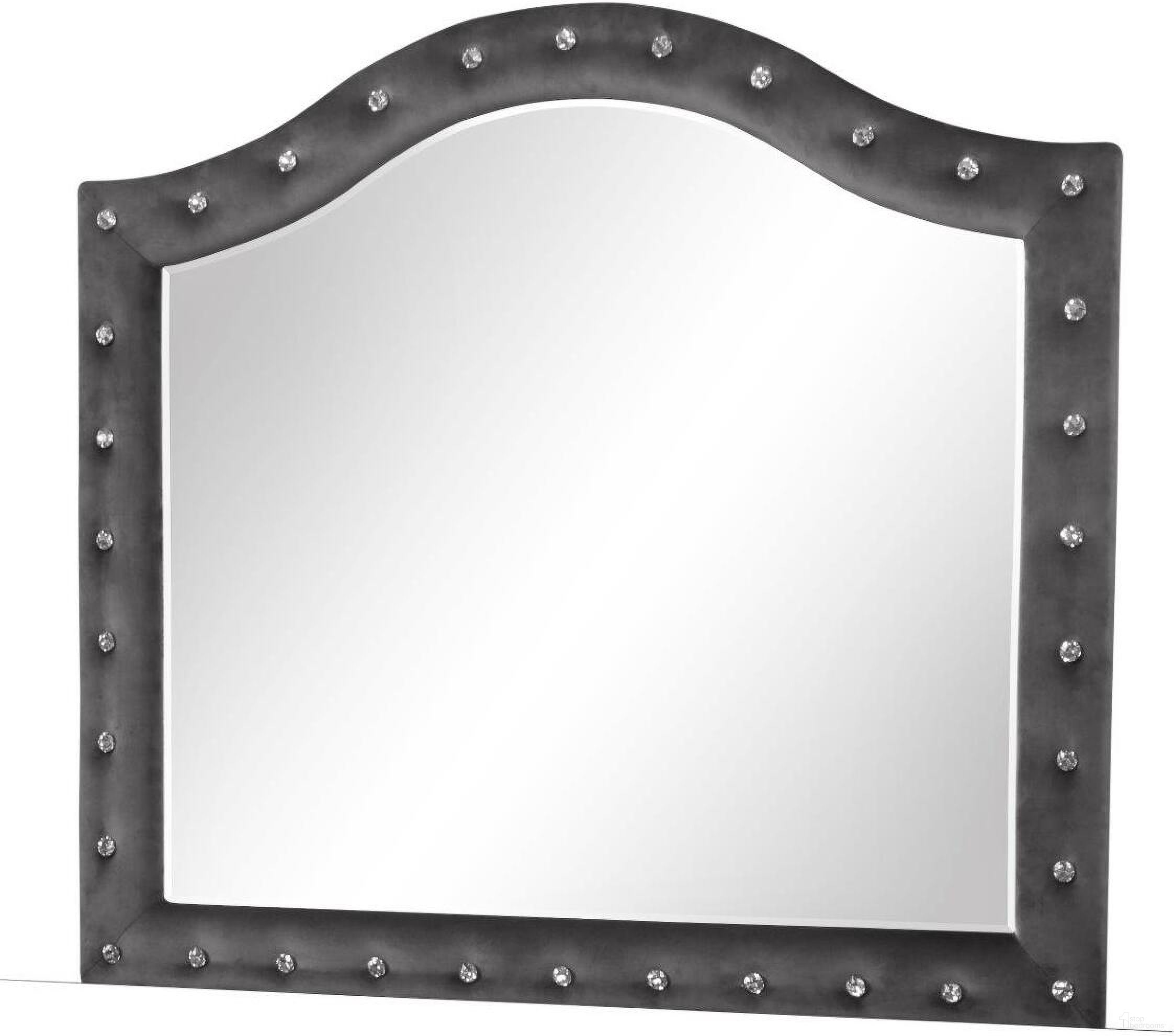The appearance of Symphony Mirror In Silver designed by Galaxy Home Furnishings in the modern / contemporary interior design. This silver piece of furniture was selected by 1StopBedrooms from Symphony Collection to add a touch of cosiness and style into your home. Sku: 808857756428. Material: Wood.