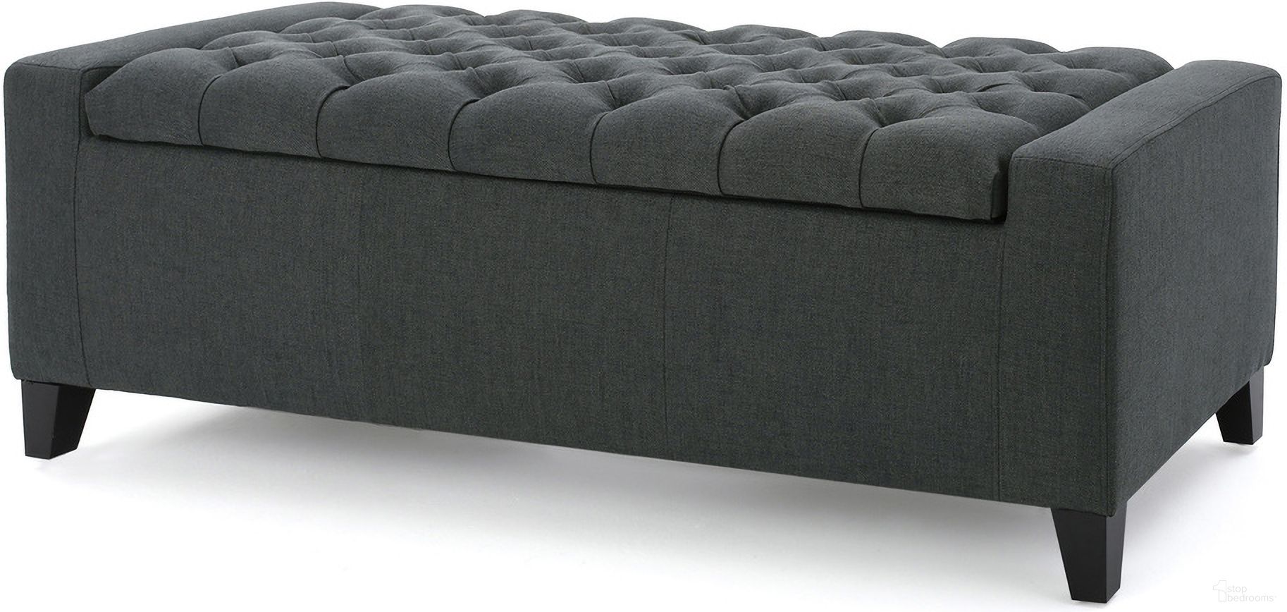 The appearance of Synchronize Upholstered Storage Bench with Button Tufted Diamond Stitch In Dark Grey designed by Noble House in the modern / contemporary interior design. This dark grey piece of furniture was selected by 1StopBedrooms from Synchronize Collection to add a touch of cosiness and style into your home. Sku: 59336.00DGY. Material: Fabric.
