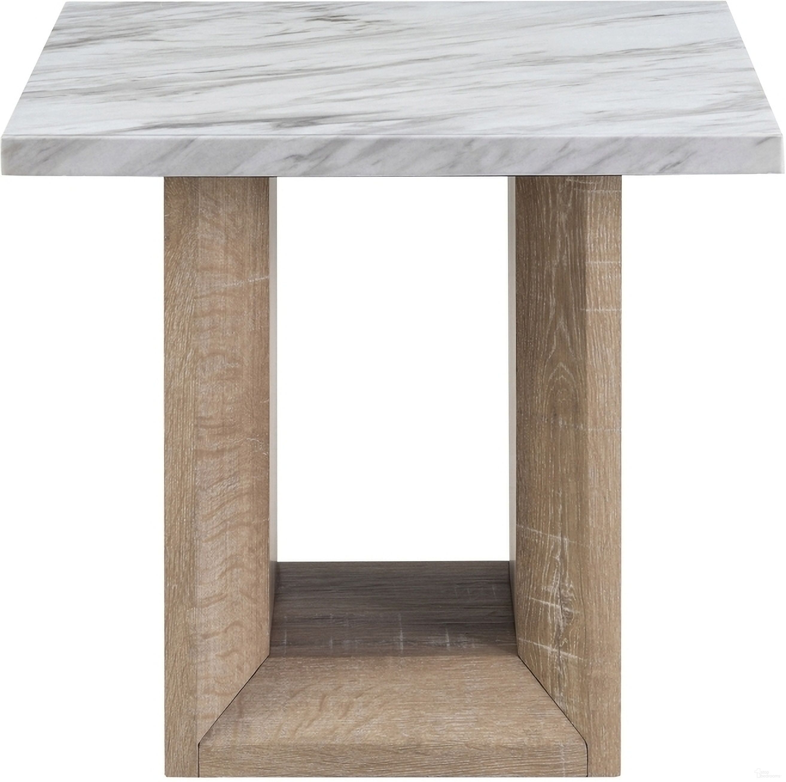 The appearance of T02 End Table In Natural and White designed by Global Furniture USA in the modern / contemporary interior design. This natural and white piece of furniture  was selected by 1StopBedrooms from T02 Collection to add a touch of cosiness and style into your home. Sku: T02ET. Material: MDF.