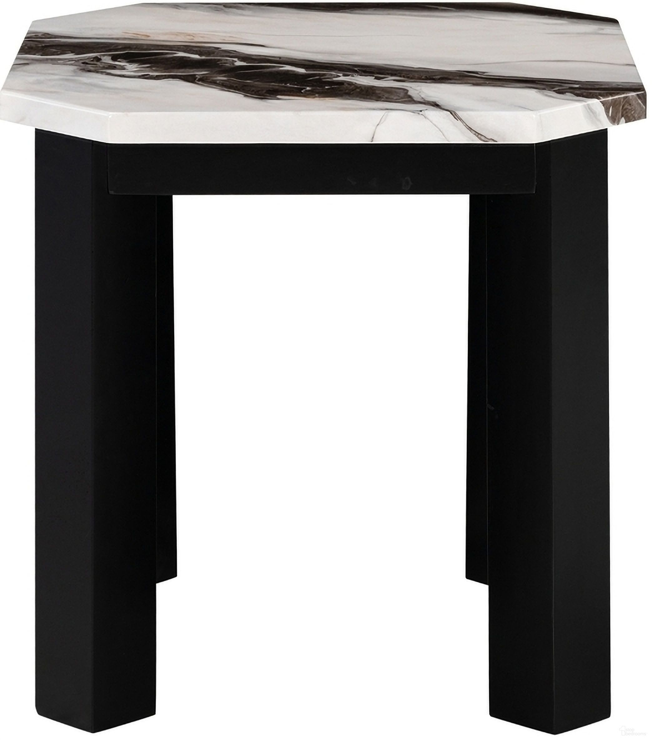 The appearance of T06 End Table In Black and White designed by Global Furniture USA in the modern / contemporary interior design. This black and white piece of furniture  was selected by 1StopBedrooms from T06 Collection to add a touch of cosiness and style into your home. Sku: T06ET. Material: MDF.