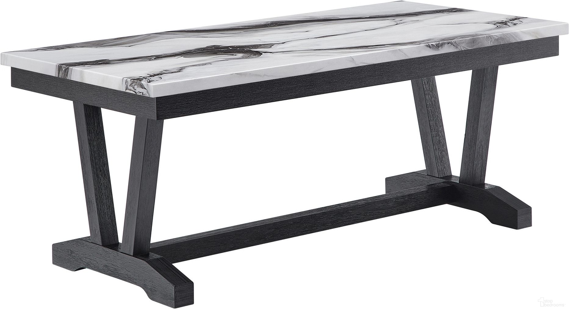 The appearance of T1319 Coffee Table In Black and White designed by Global Furniture USA in the modern / contemporary interior design. This black/white piece of furniture  was selected by 1StopBedrooms from T1319 Collection to add a touch of cosiness and style into your home. Sku: T1319-BLK/WHT-CT. Material: MDF.