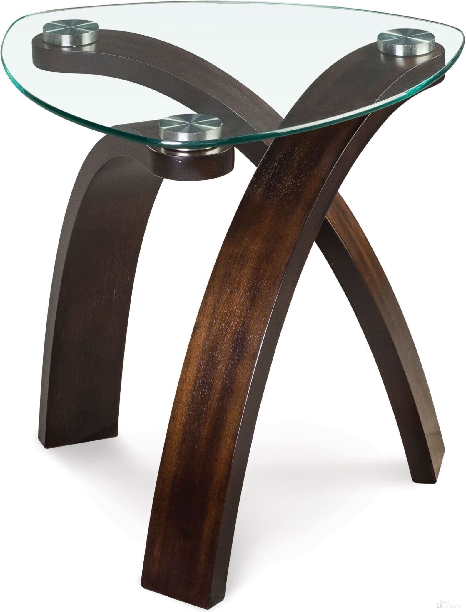 The appearance of Allure Oval End Table designed by Magnussen in the modern / contemporary interior design. This brown piece of furniture  was selected by 1StopBedrooms from Allure Collection to add a touch of cosiness and style into your home. Sku: T1396-22T;T1396-22B. Material: Walnut Veneer.
