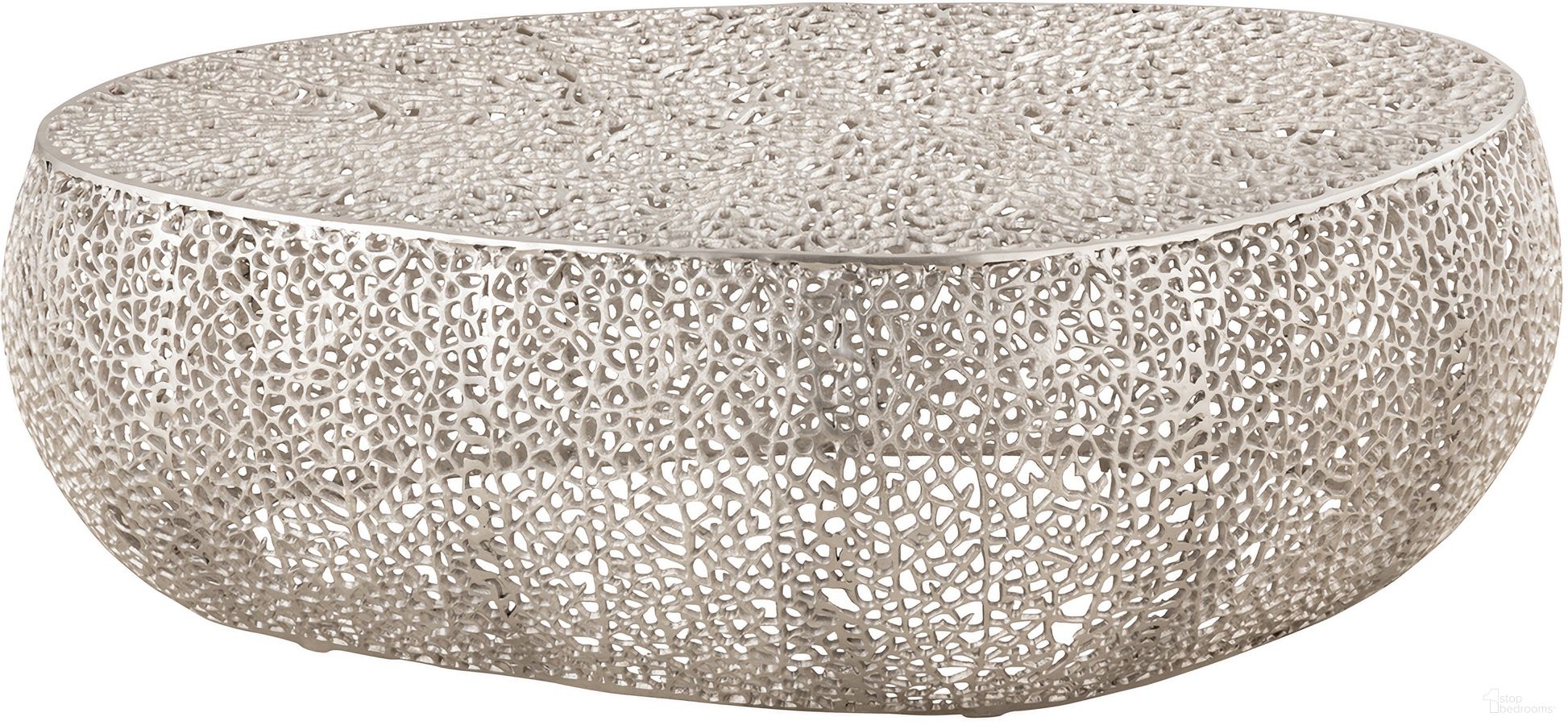 The appearance of T3601-50 Oval Coffee Table In Silver designed by Galaxy Home Furnishings in the modern / contemporary interior design. This silver piece of furniture  was selected by 1StopBedrooms from T3601-50 Collection to add a touch of cosiness and style into your home. Sku: 601955552264. Material: Aluminium.