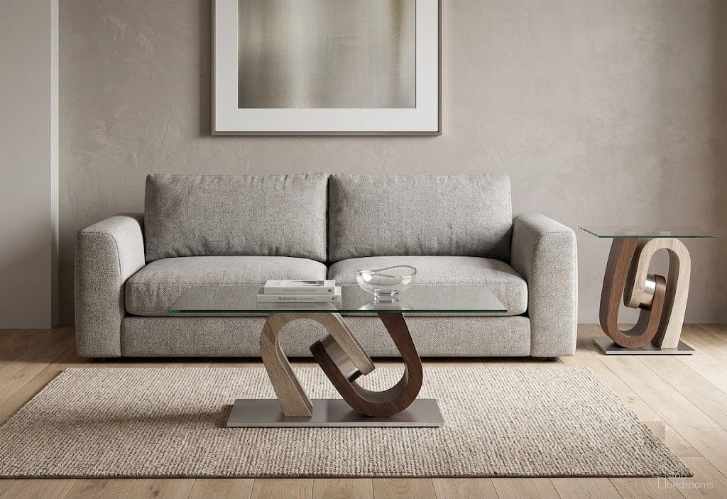 T4126 Occasional Table Set In Dark Brown/Oak