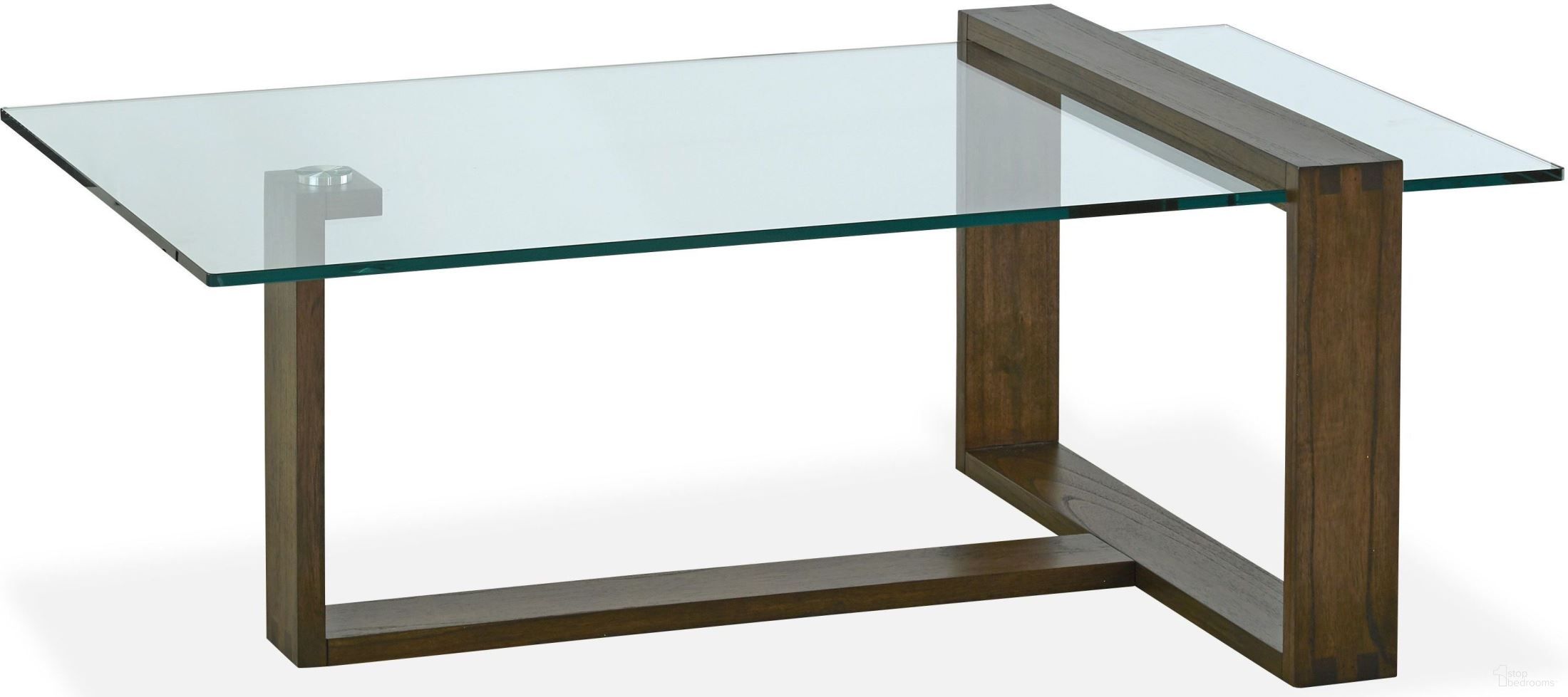 The appearance of Bristow Acorn Glass Rectangular Cocktail Table designed by Magnussen in the modern / contemporary interior design. This brown piece of furniture  was selected by 1StopBedrooms from Bristow Collection to add a touch of cosiness and style into your home. Sku: T4527-43T;T4527-43B. Material: Glass.