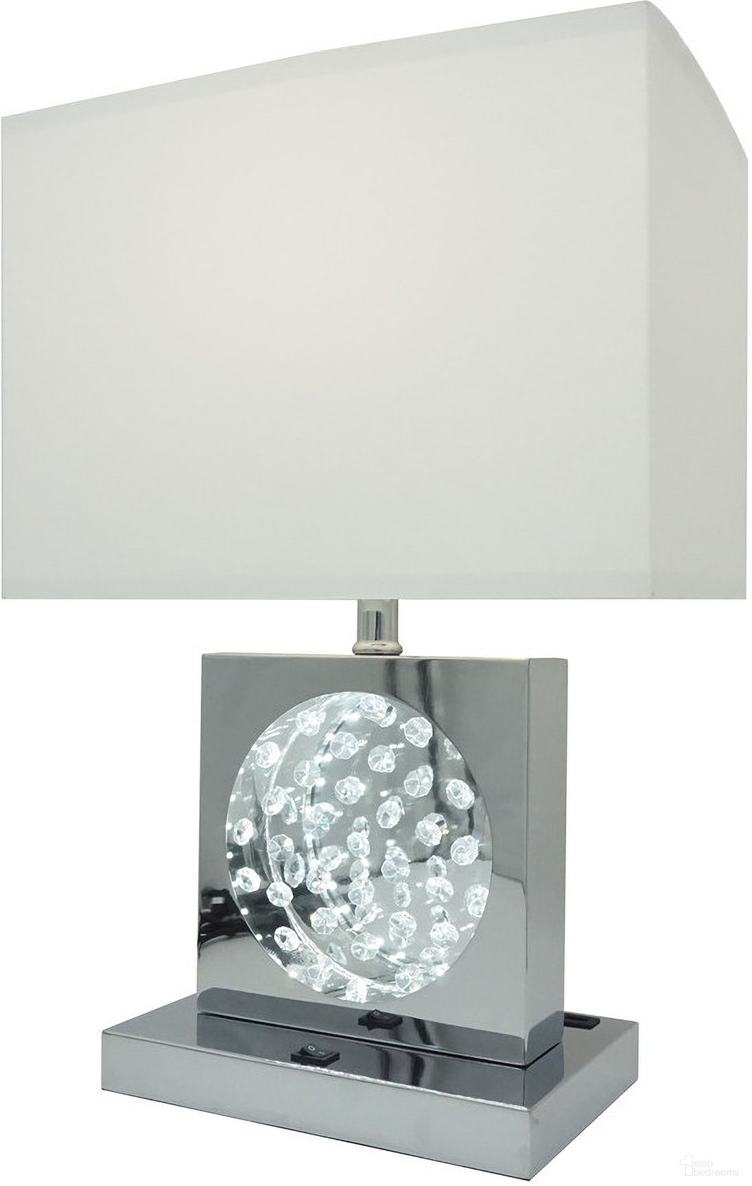 Table LED Accent Lamp In Chrome