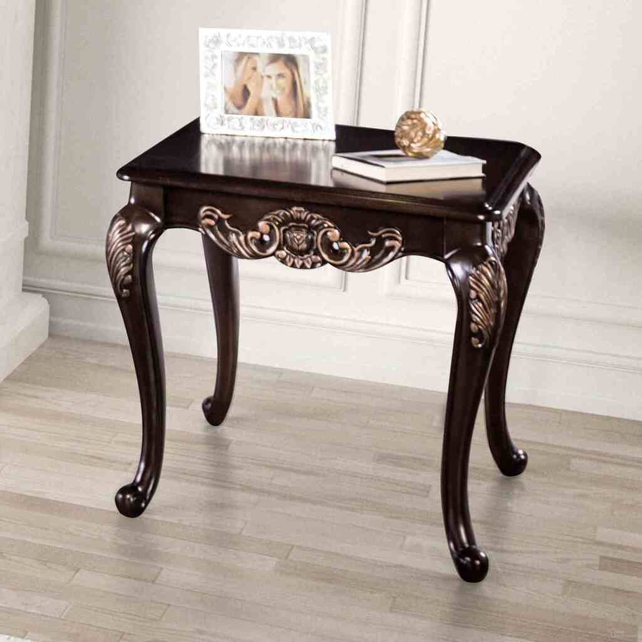 The appearance of Tadcaster End Table In Dark Cherry designed by Furniture of America in the traditional interior design. This dark cherry piece of furniture  was selected by 1StopBedrooms from Tadcaster Collection to add a touch of cosiness and style into your home. Sku: FM45005E. Material: Solid Wood.