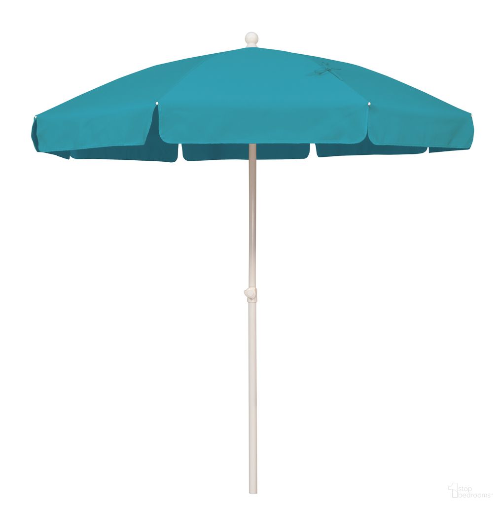 Tahiti 6.5' Beach Umbrella with Fiberglass Ribs In Sea Spray