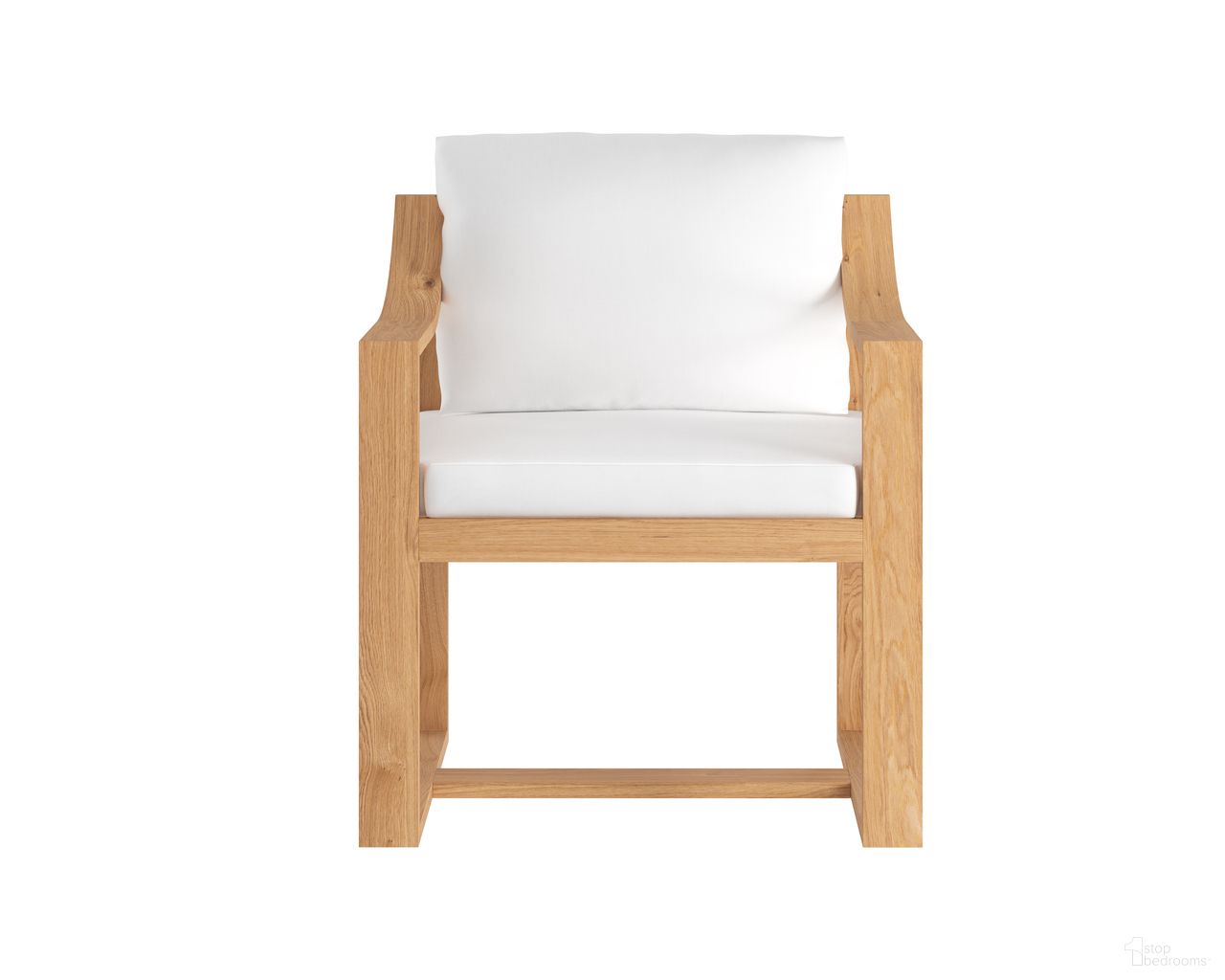 Tahiti Dining Armchair In Stinson White