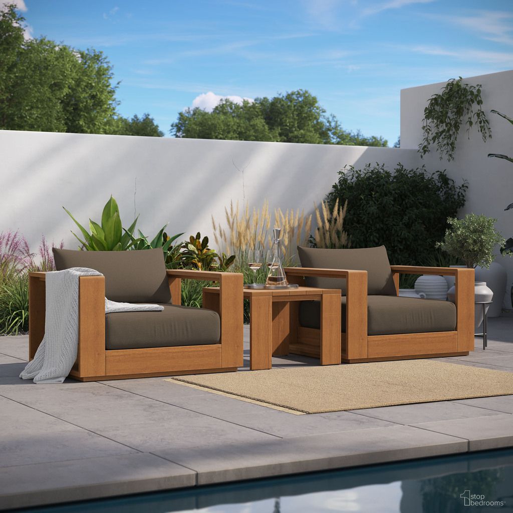 The appearance of Tahoe 3-Piece Outdoor Patio Acacia Wood Furniture Set In Natural and Cocoa designed by Modway in the modern / contemporary interior design. This natural/cocoa piece of furniture was selected by 1StopBedrooms from Tahoe Collection to add a touch of cosiness and style into your home. Sku: EEI-6782-NAT-COA;EEI-6787-NAT;EEI-6782-NAT-COA. Material: Acacia Wood.
