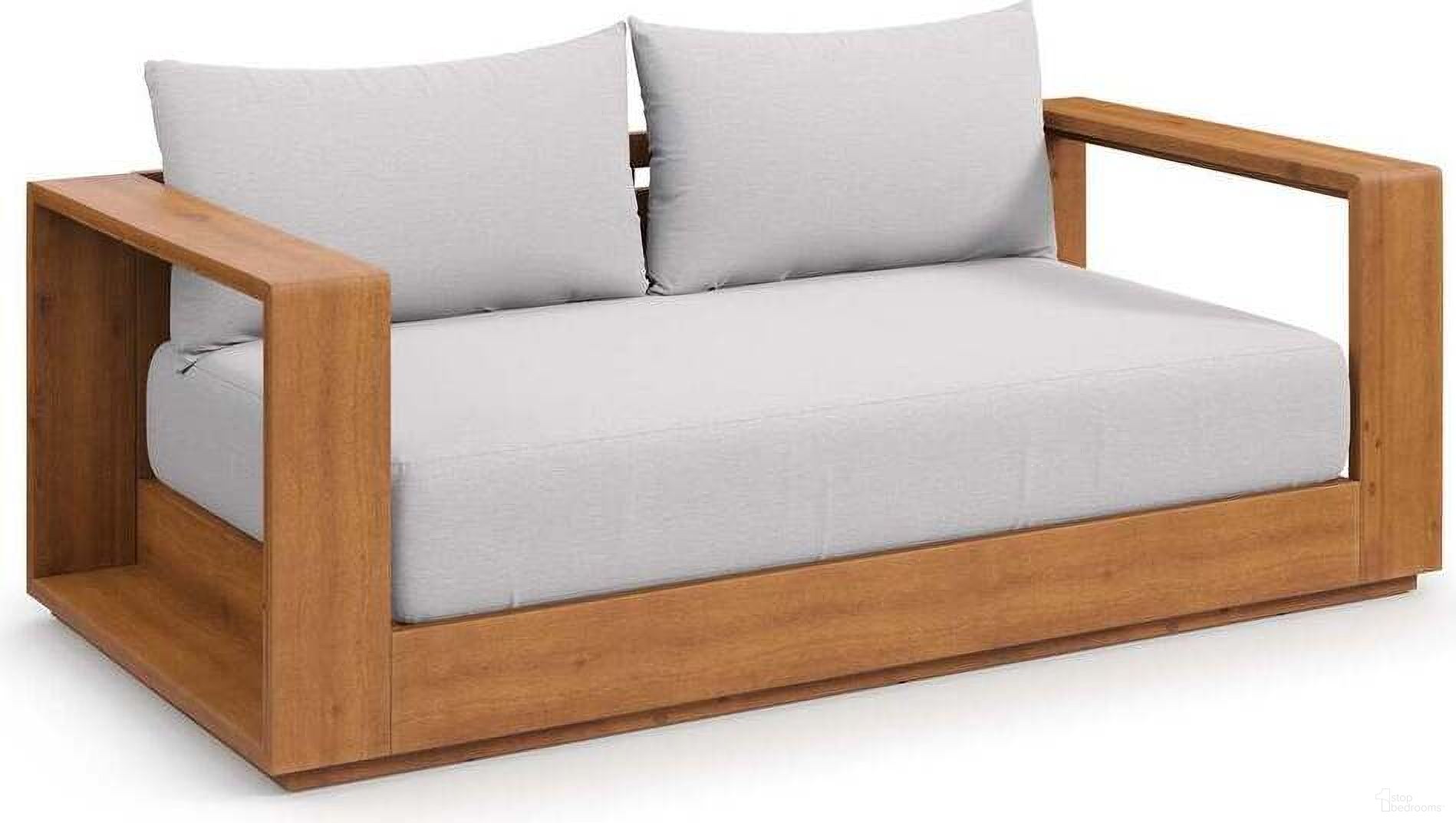 The appearance of Tahoe Acacia Wood Outdoor Patio Loveseat In Natural and Light Grey designed by Modway in the modern / contemporary interior design. This natural and light grey piece of furniture  was selected by 1StopBedrooms from Tahoe Collection to add a touch of cosiness and style into your home. Sku: EEI-6783-NAT-LGR. Material: Wood.