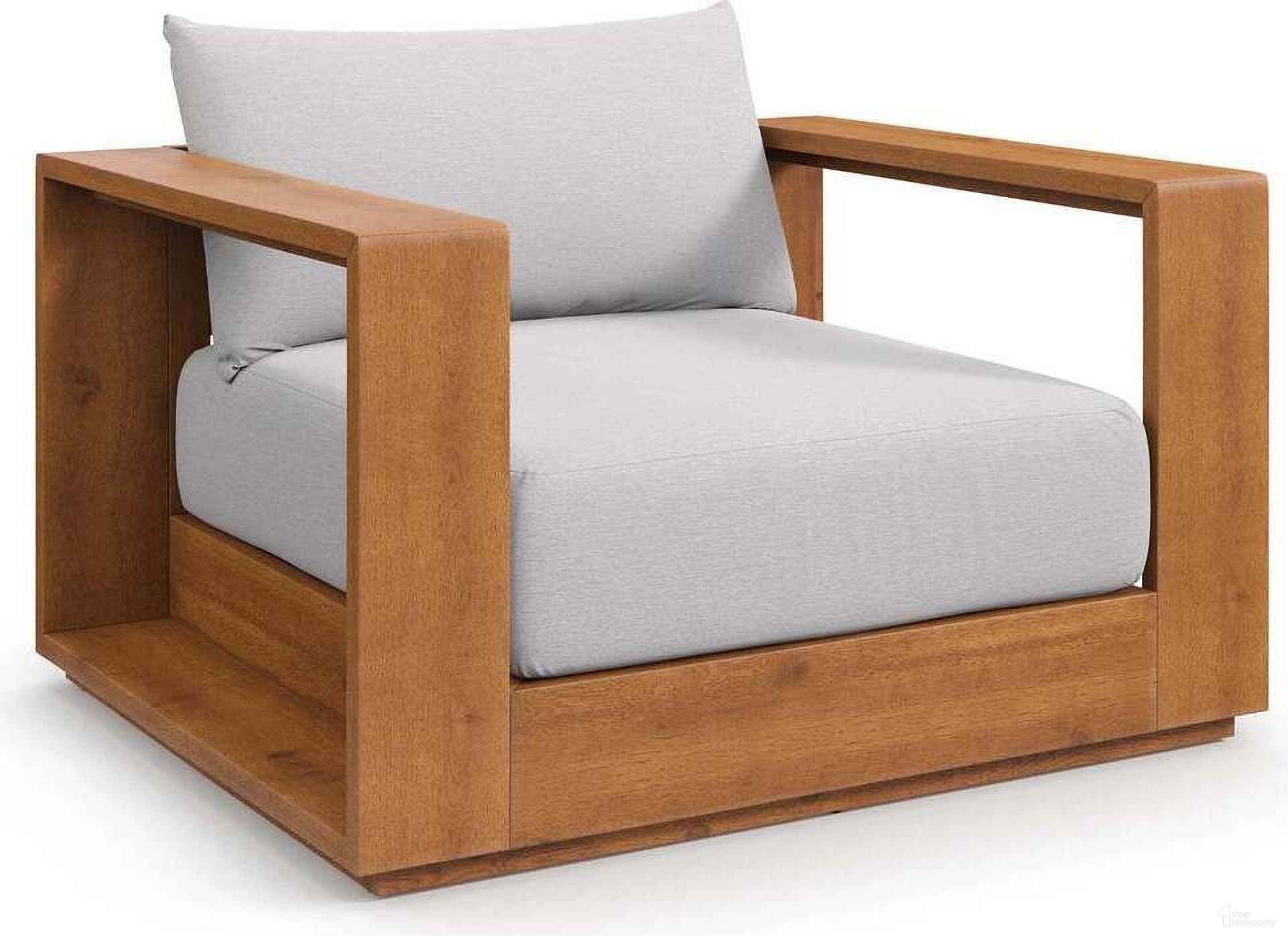 The appearance of Tahoe Outdoor Patio Acacia Wood Chair In Natural and Light Grey designed by Modway in the modern / contemporary interior design. This natural and light grey piece of furniture  was selected by 1StopBedrooms from Tahoe Collection to add a touch of cosiness and style into your home. Sku: EEI-6782-NAT-LGR. Material: Wood.