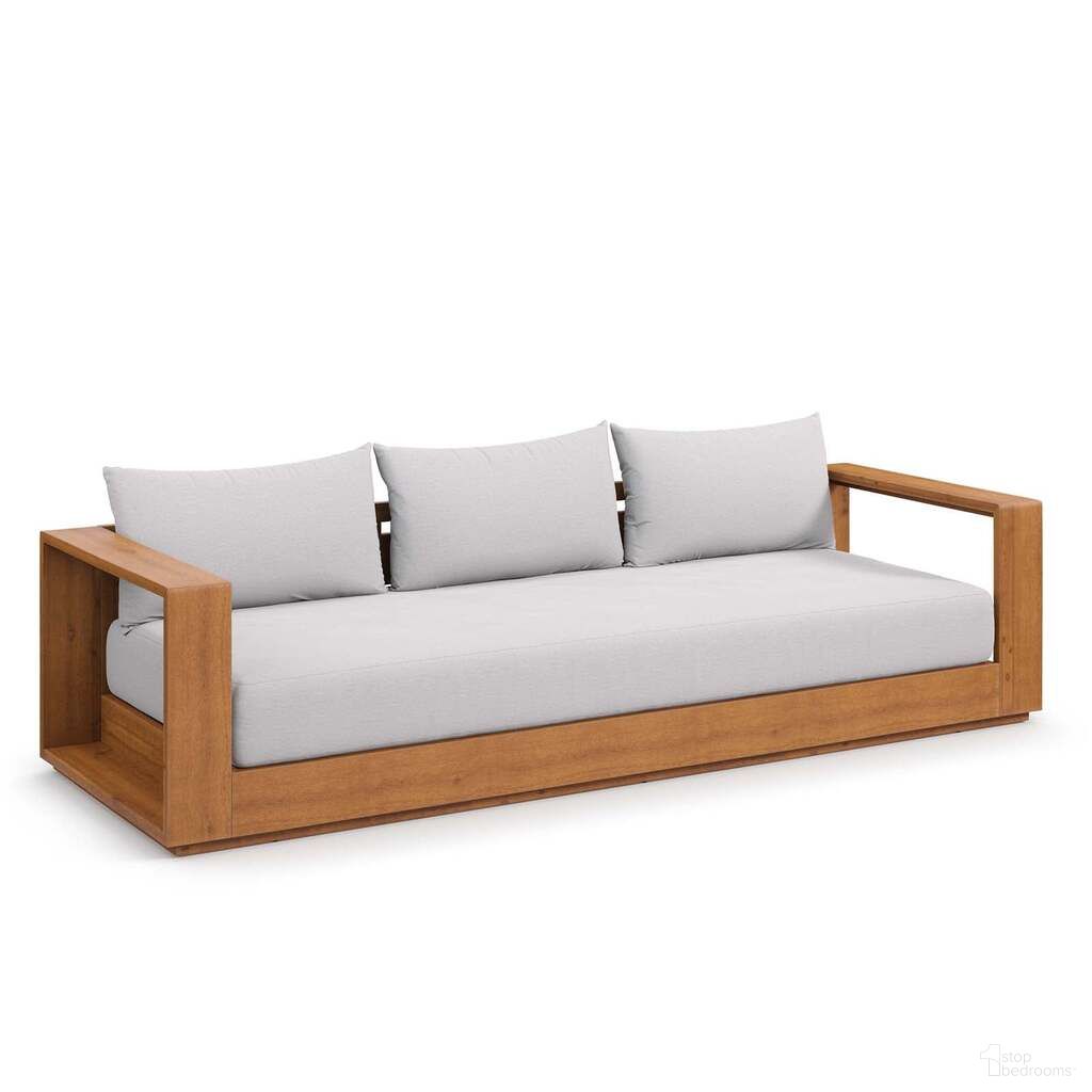 The appearance of Tahoe Outdoor Patio Acacia Wood Sofa In Natural and Light Grey designed by Modway in the modern / contemporary interior design. This natural and light grey piece of furniture  was selected by 1StopBedrooms from Tahoe Collection to add a touch of cosiness and style into your home. Sku: EEI-6784-NAT-LGR. Material: Wood.