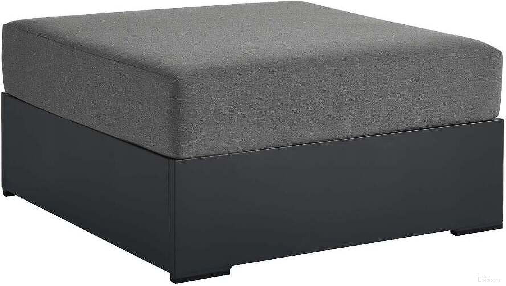 The appearance of Tahoe Outdoor Patio Powder Coated Aluminum Ottoman In Gray and Charcoal designed by Modway in the modern / contemporary interior design. This grey and charcoal piece of furniture  was selected by 1StopBedrooms from Tahoe Collection to add a touch of cosiness and style into your home. Sku: EEI-6627-GRY-CHA. Material: Aluminum.