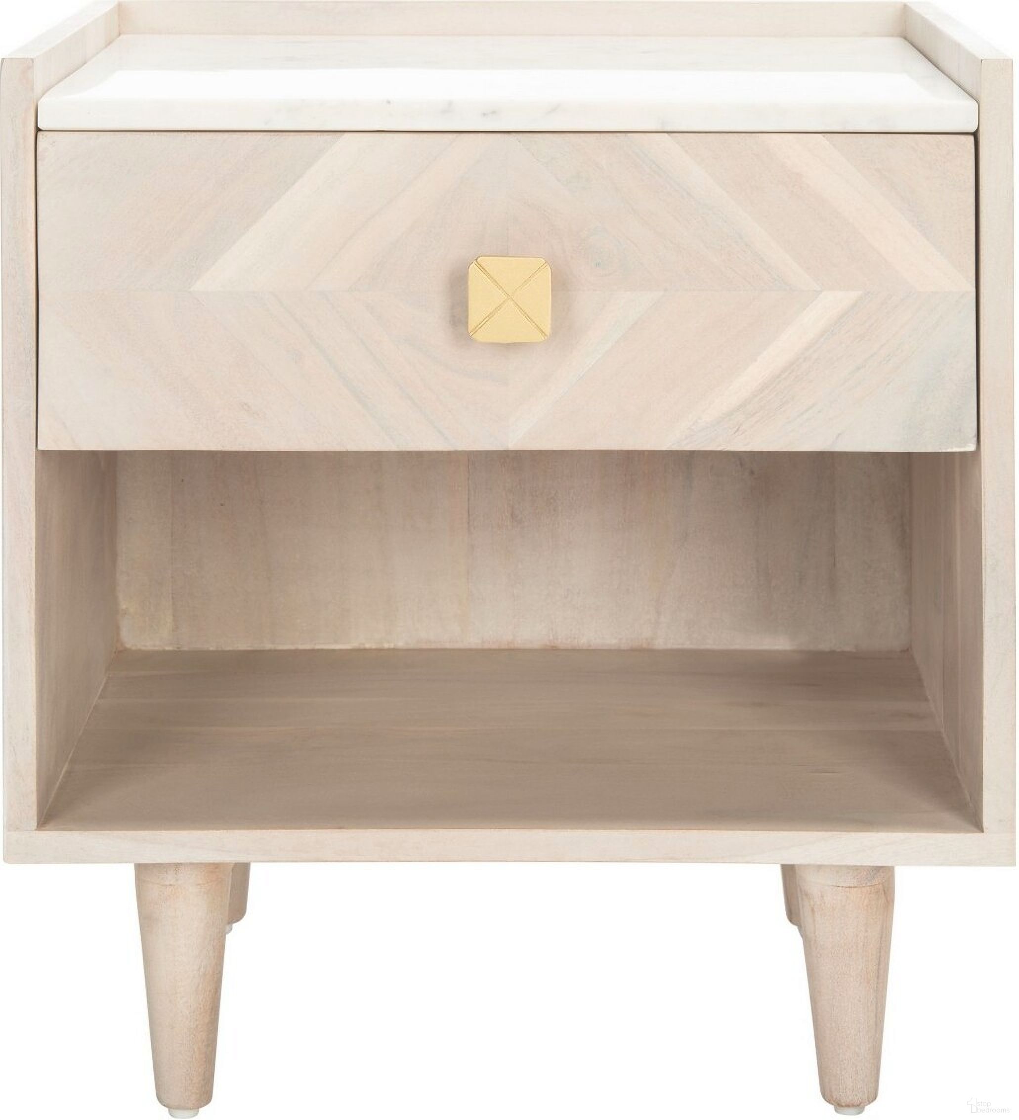 The appearance of Tahseen Parquet Nightstand In Beige designed by Safavieh in the modern / contemporary interior design. This beige piece of furniture was selected by 1StopBedrooms from Tahseen Collection to add a touch of cosiness and style into your home. Sku: NST9004C. Material: Wood.