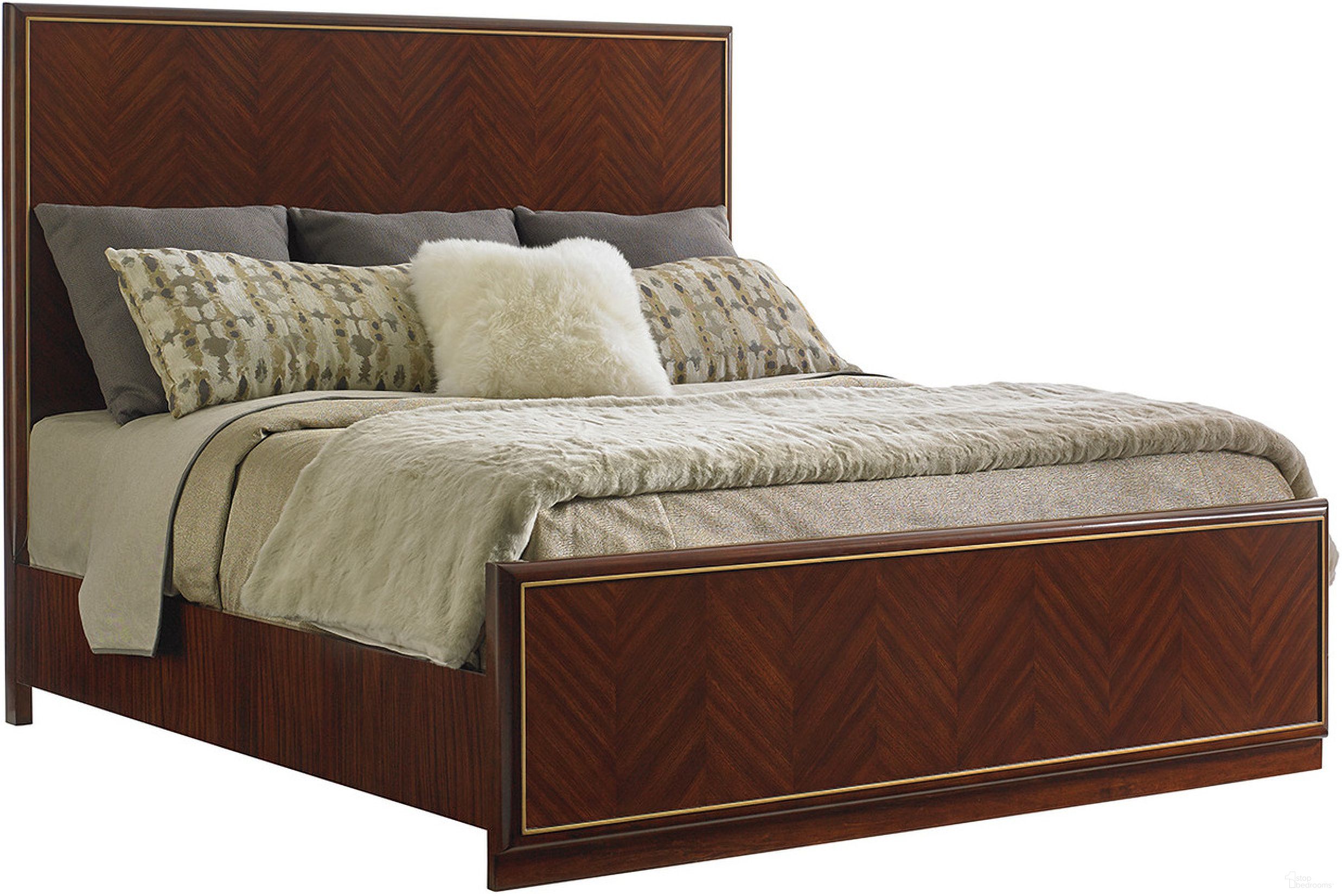 The appearance of Take Five Carlyle California King Panel Bed In Ritz designed by Lexington in the transitional interior design. This ritz piece of furniture was selected by 1StopBedrooms from Take Five Collection to add a touch of cosiness and style into your home. Sku: 723-135C. Bed Type: Panel Bed. Material: Wood. Bed Size: California King.