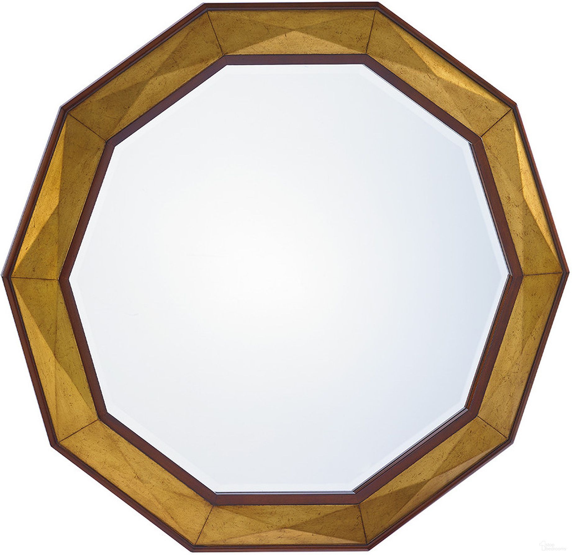 The appearance of Take Five Savoy Round Mirror In Ritz designed by Lexington in the transitional interior design. This ritz piece of furniture  was selected by 1StopBedrooms from Take Five Collection to add a touch of cosiness and style into your home. Sku: 723-201. Material: Wood.