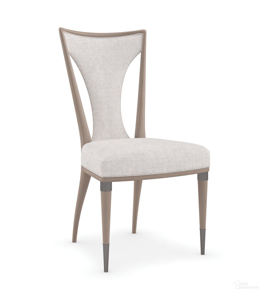 The appearance of Take Your Seat Side Chair In Beige designed by Caracole in the transitional interior design. This beige piece of furniture  was selected by 1StopBedrooms from Take Your Seat Collection to add a touch of cosiness and style into your home. Sku: CLA-021-283-II. Material: Birch. Chair Type: Side Chair.