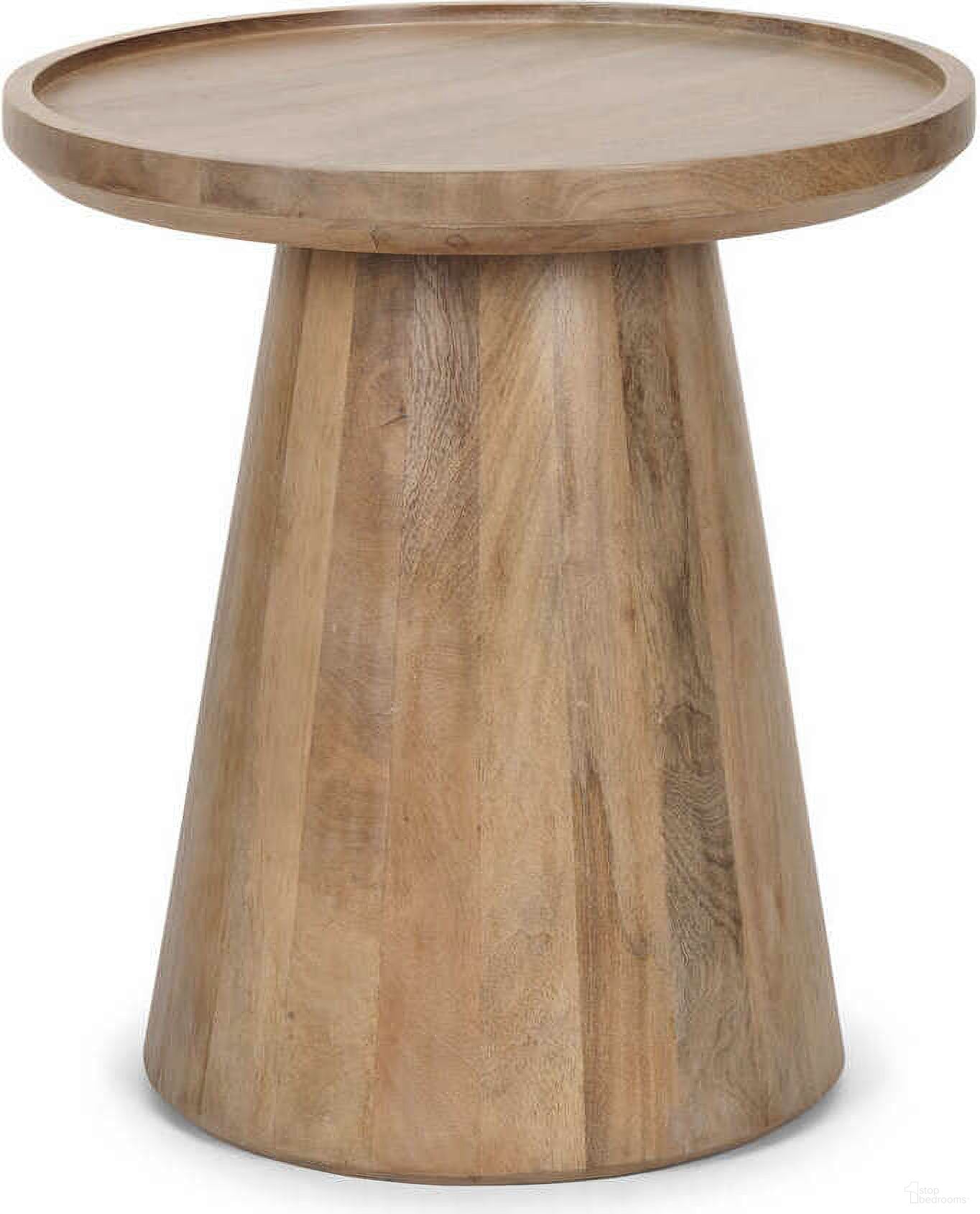 Takoda Wood Tapered Drum Accent Table In Light Brown