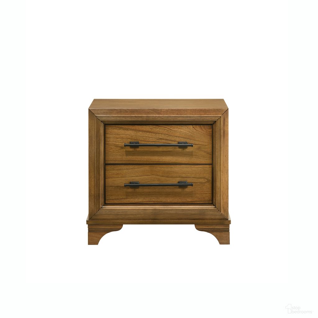 The appearance of Talcott 2 Drawer Nightstand In Honey Brown designed by New Classic in the transitional interior design. This honey brown piece of furniture was selected by 1StopBedrooms from Talcott Collection to add a touch of cosiness and style into your home. Sku: B1424-040. Material: Wood.