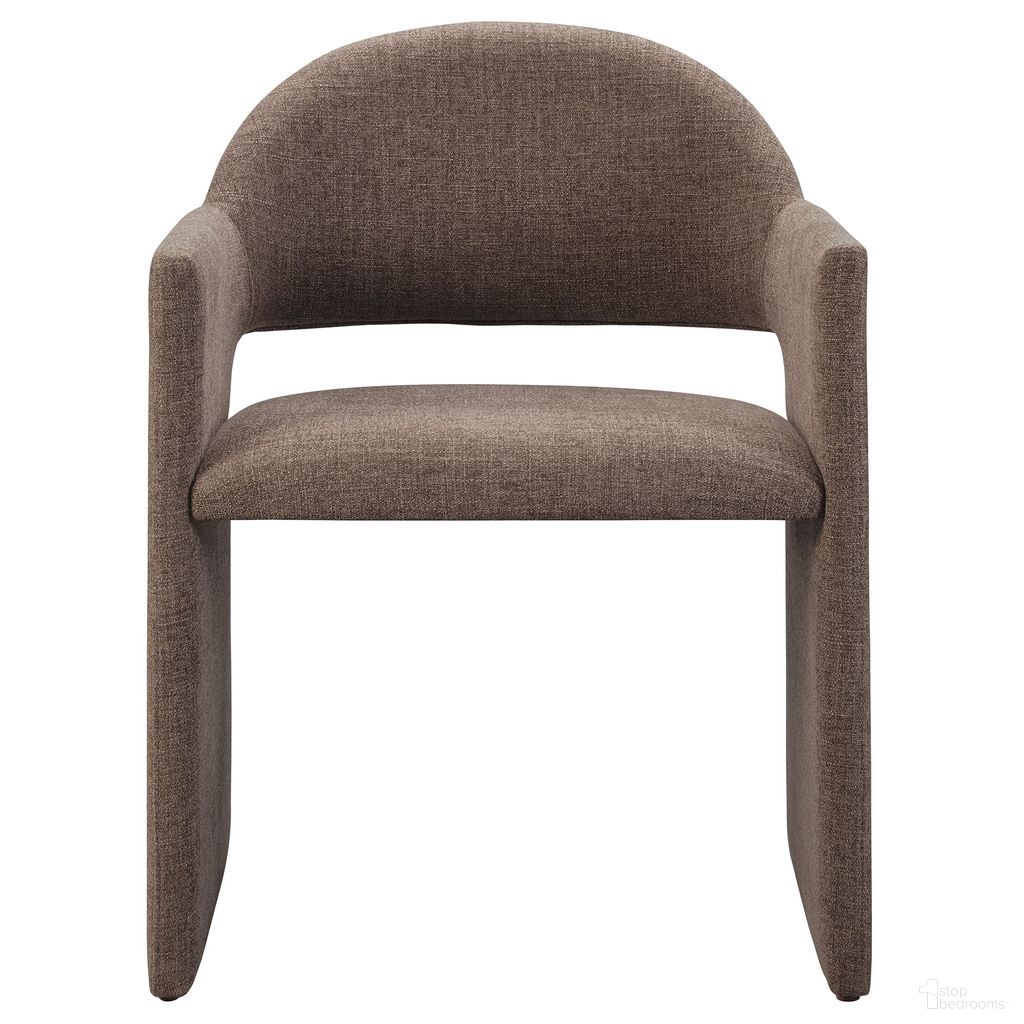 The appearance of Talia Upholstered Fabric Dining Armchair In Mocha designed by Modway in the modern / contemporary interior design. This mocha piece of furniture was selected by 1StopBedrooms from Talia Collection to add a touch of cosiness and style into your home. Sku: EEI-7082-MOC. Material: Upholstered. Chair Type: Arm Chair.