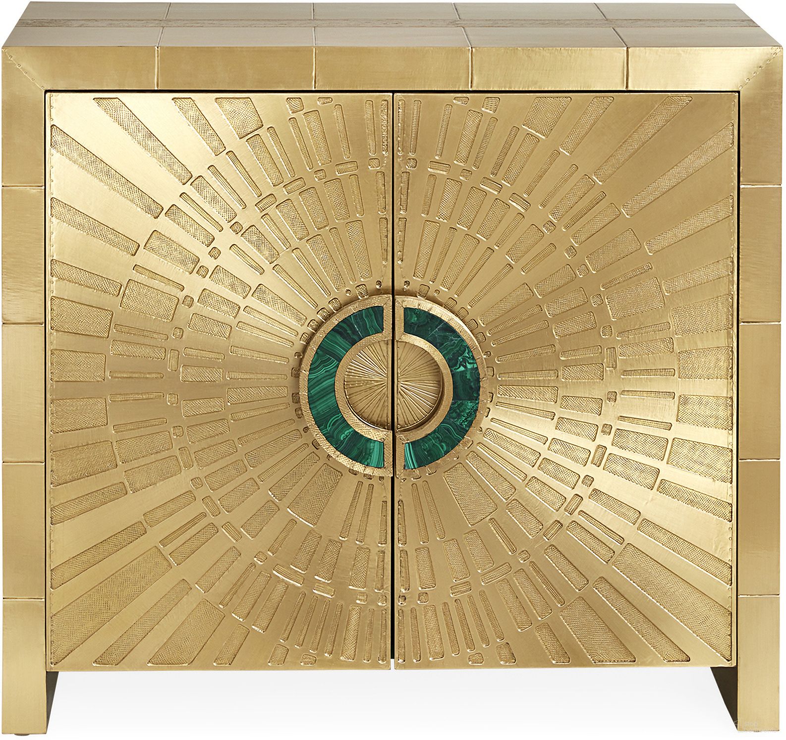 The appearance of Talitha Cabinet In Brass designed by Jonathan Adler in the modern / contemporary interior design. This brass piece of furniture was selected by 1StopBedrooms from Talitha Collection to add a touch of cosiness and style into your home. Sku: 26325. Material: Brass.