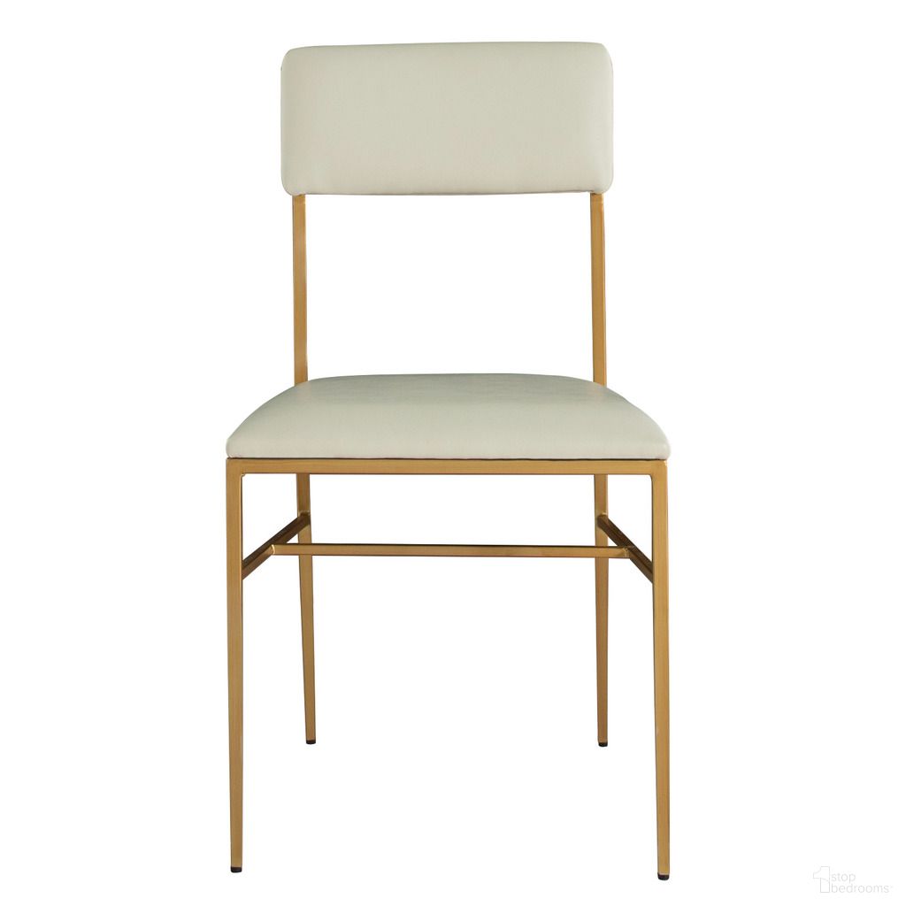 The appearance of Taliyah Side Chair In White and Brushed Brass designed by Gabby in the transitional interior design. This white and brushed brass piece of furniture was selected by 1StopBedrooms from Taliyah Collection to add a touch of cosiness and style into your home. Sku: SCH-175542. Material: Metal. Chair Type: Side Chair.