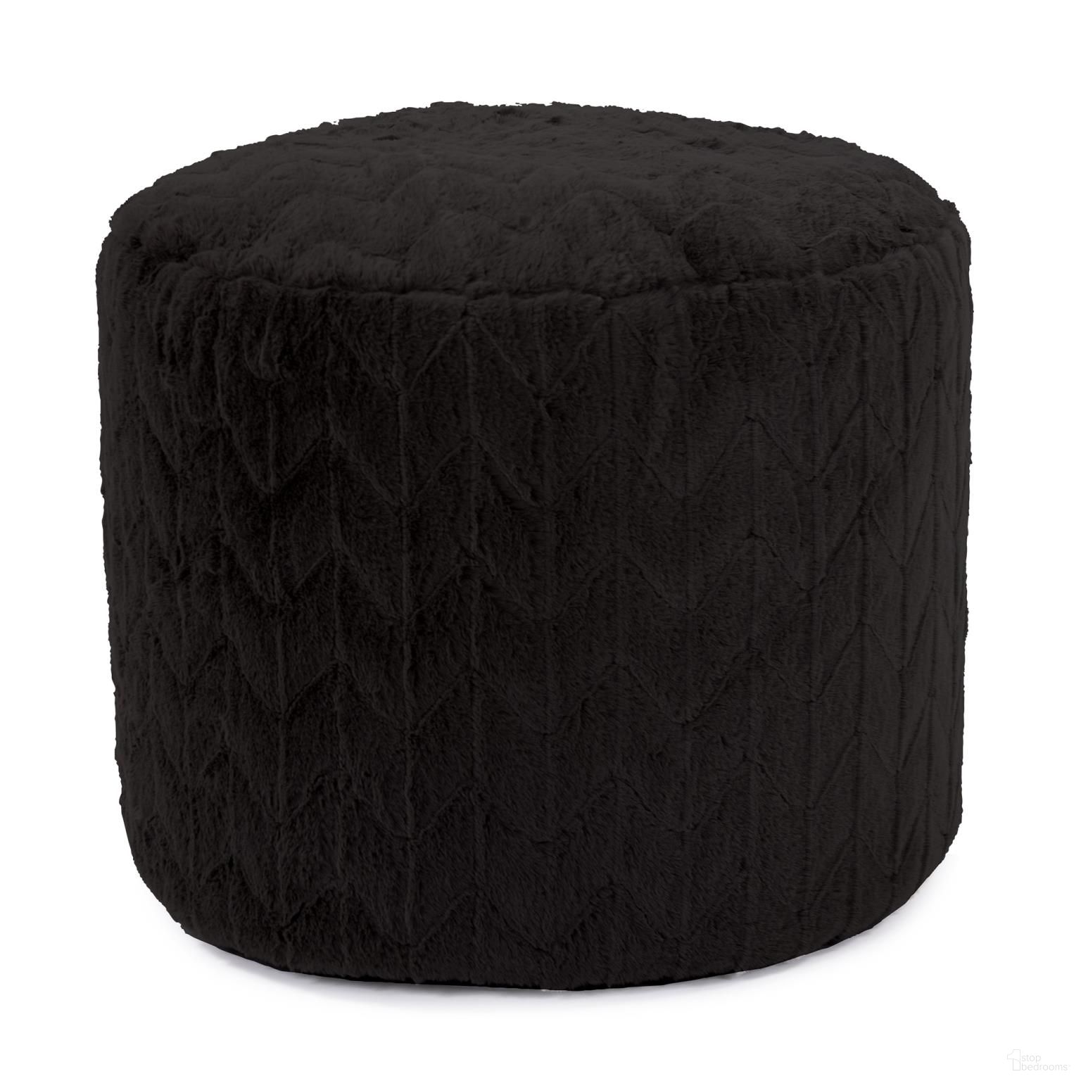 The appearance of Tall Pouf Angora In Ebony designed by Howard Elliott in the modern / contemporary interior design. This ebony piece of furniture  was selected by 1StopBedrooms from Angora Collection to add a touch of cosiness and style into your home. Sku: 872-1090. Material: Polyester.