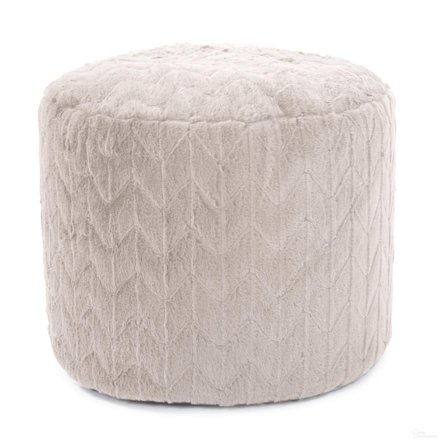 Tall Pouf Angora In Natural