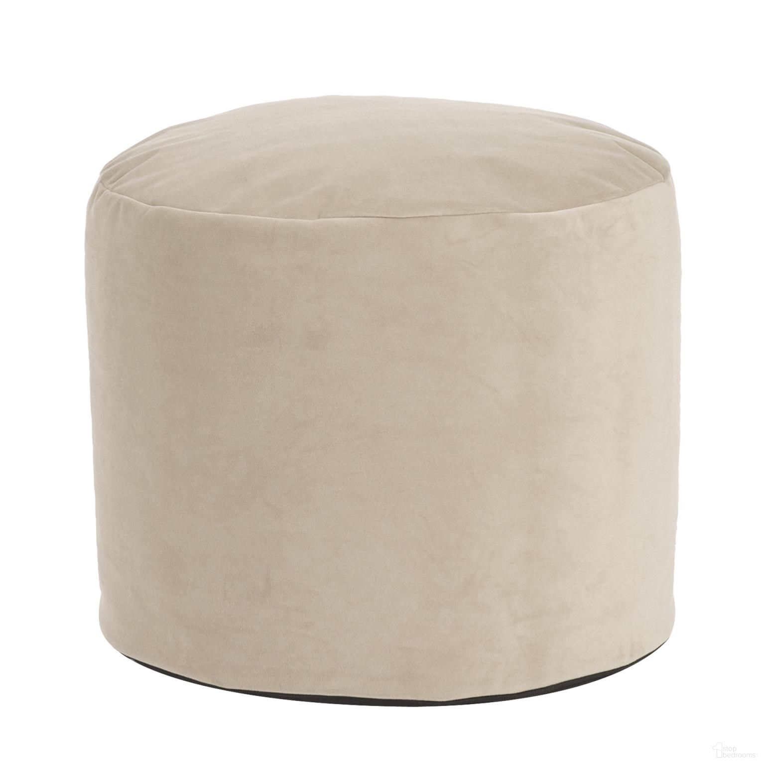 The appearance of Tall Pouf Bella In Sand designed by Howard Elliott in the modern / contemporary interior design. This sand piece of furniture  was selected by 1StopBedrooms from Bella Collection to add a touch of cosiness and style into your home. Sku: 872-224. Material: Polyester.