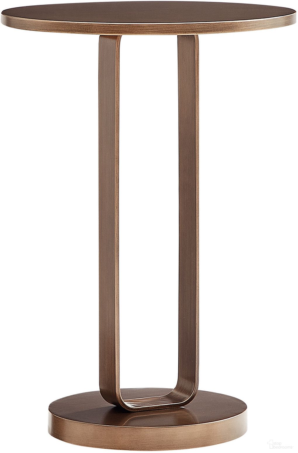 The appearance of Tallulah Round Accent Table In Antique Bronze designed by Comfort Pointe in the modern / contemporary interior design. This antique bronze piece of furniture  was selected by 1StopBedrooms from Tallulah Collection to add a touch of cosiness and style into your home. Sku: 4008-AT. Material: Metal.