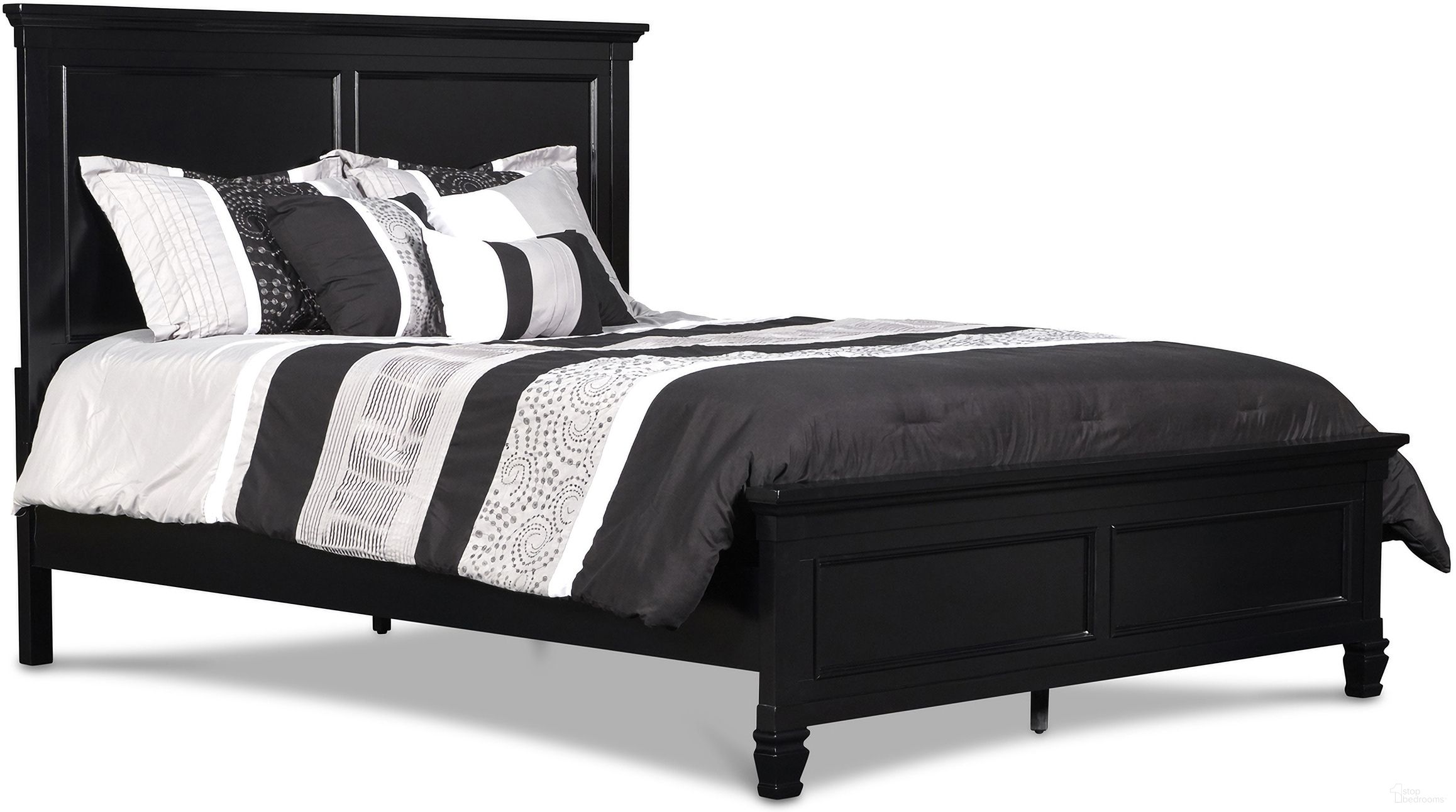 The appearance of Tamarack California King Panel Bed In Black designed by New Classic in the modern / contemporary interior design. This black piece of furniture was selected by 1StopBedrooms from Tamarack Collection to add a touch of cosiness and style into your home. Sku: BB044B-115;BB044B-235. Bed Type: Panel Bed. Material: Wood. Bed Size: California King.