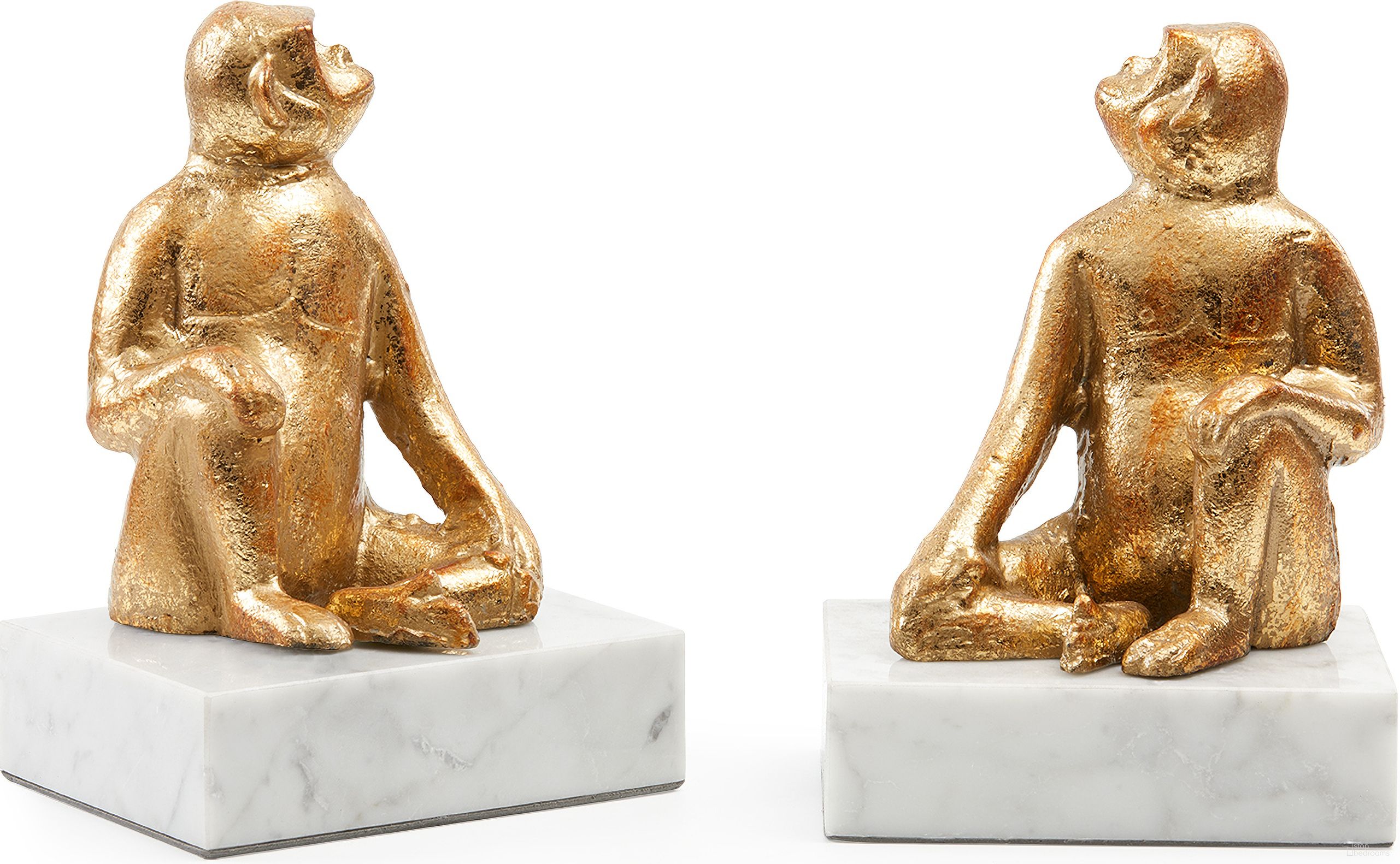 Tamarin Bookends Set of 2 In Gold Leaf