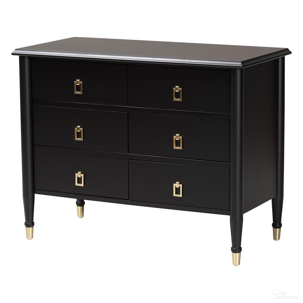 The appearance of Tamra Wood Chest with Six Drawers In Black designed by Baxton Studio in the modern / contemporary interior design. This black piece of furniture was selected by 1StopBedrooms from Tamra Collection to add a touch of cosiness and style into your home. Sku: SW8000-90CH6D-Black-Chest. Material: Solid Rubberwood.