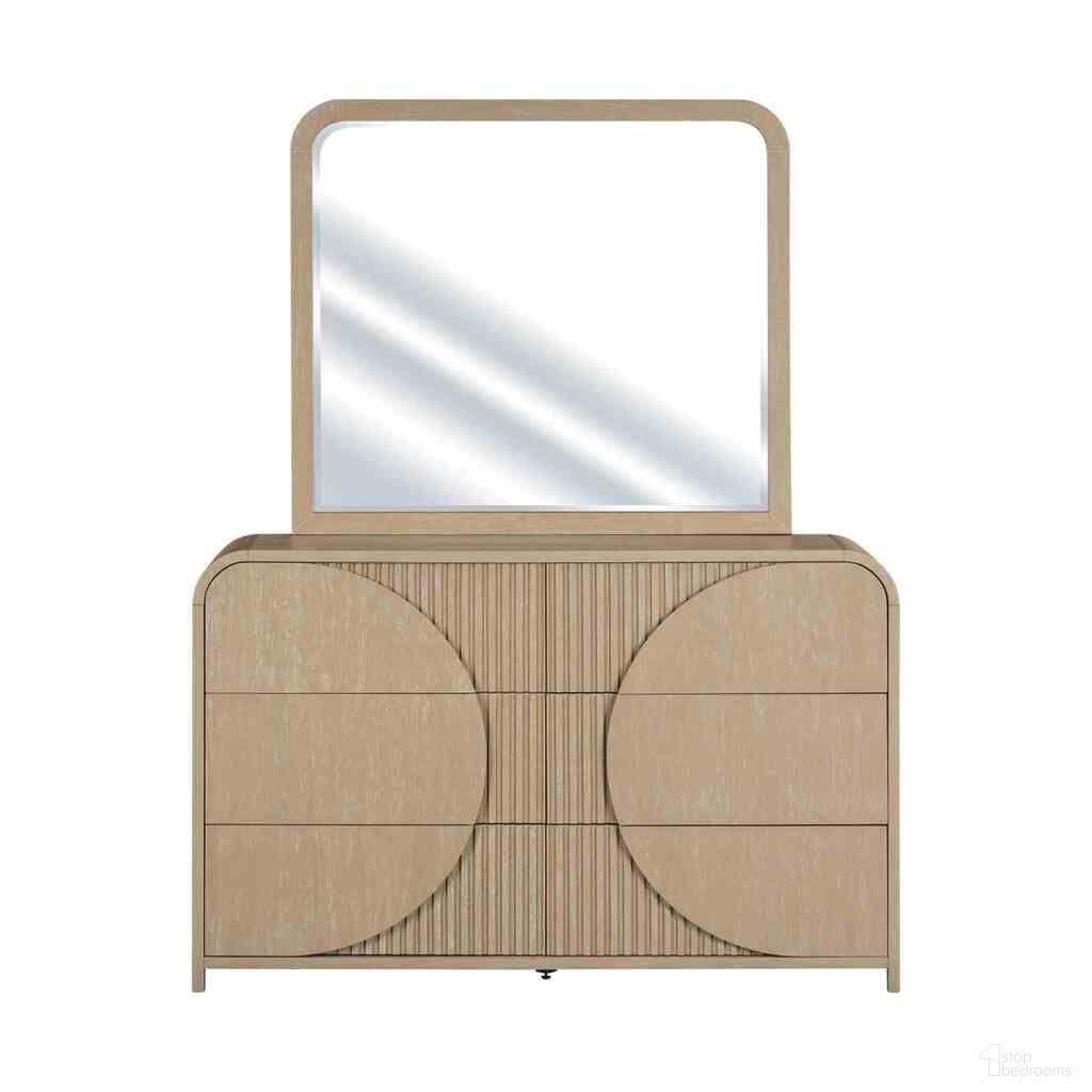 The appearance of Tangentry Dresser In Natural designed by Furniture of America in the modern / contemporary interior design. This natural piece of furniture was selected by 1StopBedrooms from Tangentry Collection to add a touch of cosiness and style into your home. Sku: FM73001NT-D. Material: Solid Rubberwood.