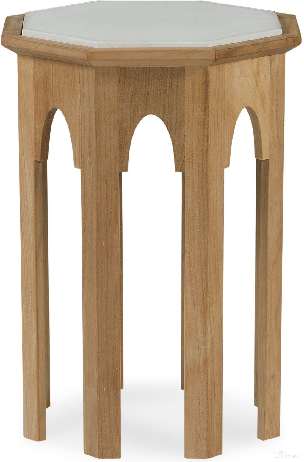 The appearance of Tangier Teak Occasional Table In Natural designed by Century Furniture in the transitional interior design. This natural piece of furniture was selected by 1StopBedrooms from Tangier Collection to add a touch of cosiness and style into your home. Sku: D44-83B;D44-83T. Table Top Shape: Round. Material: Teak Wood.