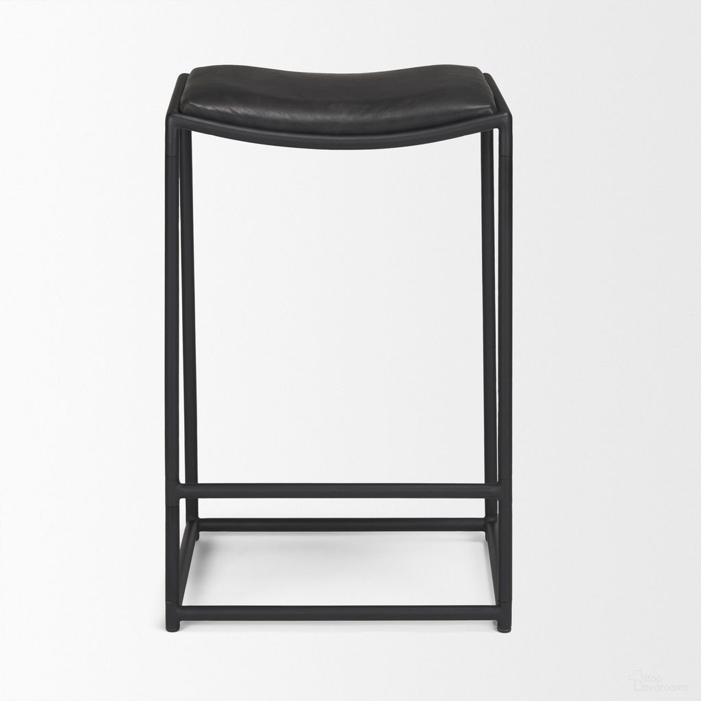 The appearance of Taniel Leather And Metal Counter Stool In Black designed by Mercana in the transitional interior design. This black piece of furniture was selected by 1StopBedrooms from Taniel Collection to add a touch of cosiness and style into your home. Sku: 70824. Material: Leather.