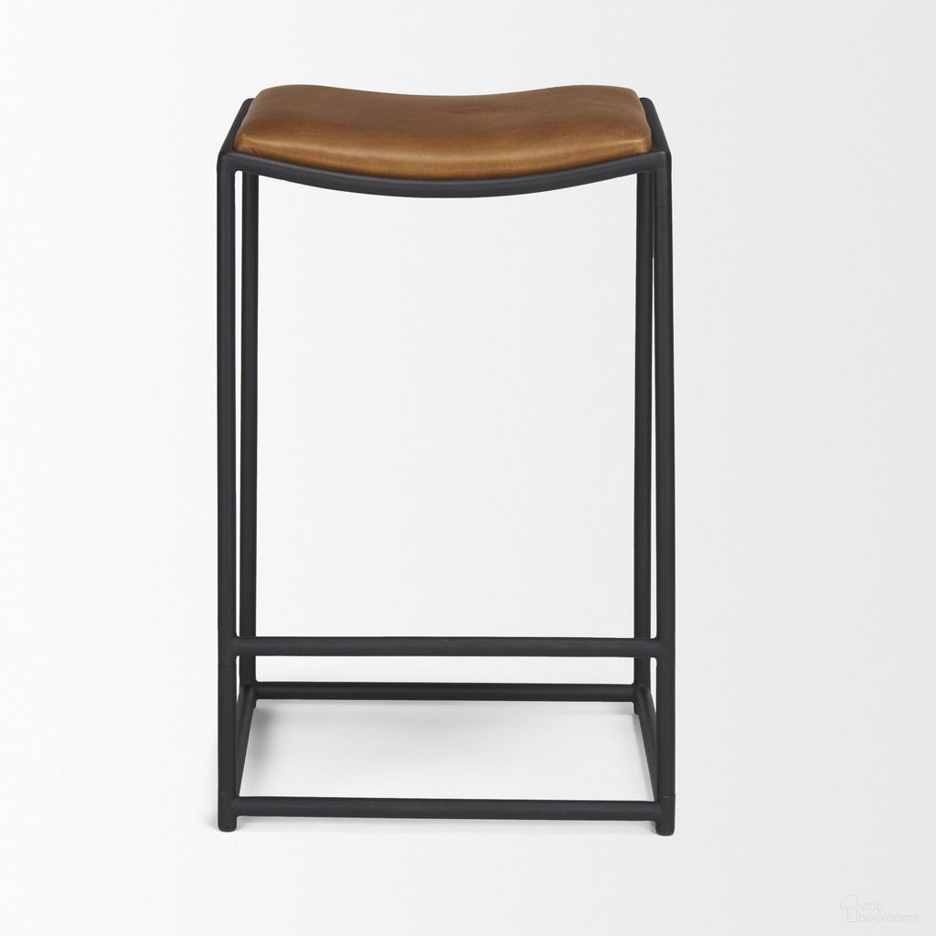 The appearance of Taniel Leather And Metal Counter Stool In Brown designed by Mercana in the transitional interior design. This brown piece of furniture was selected by 1StopBedrooms from Taniel Collection to add a touch of cosiness and style into your home. Sku: 70820. Material: Solid Wood.
