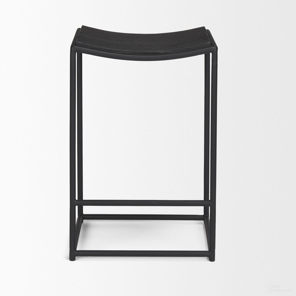 The appearance of Taniel Wood And Metal Counter Stool In Black designed by Mercana in the transitional interior design. This black piece of furniture was selected by 1StopBedrooms from Taniel Collection to add a touch of cosiness and style into your home. Sku: 70822. Material: Solid Wood.