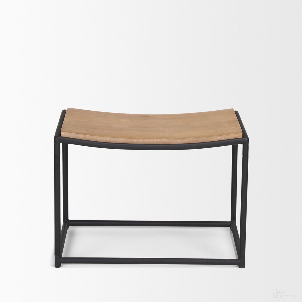 The appearance of Taniel Wood And Metal Stool In Brown designed by Mercana in the transitional interior design. This brown piece of furniture was selected by 1StopBedrooms from Taniel Collection to add a touch of cosiness and style into your home. Sku: 70817. Material: Solid Wood.