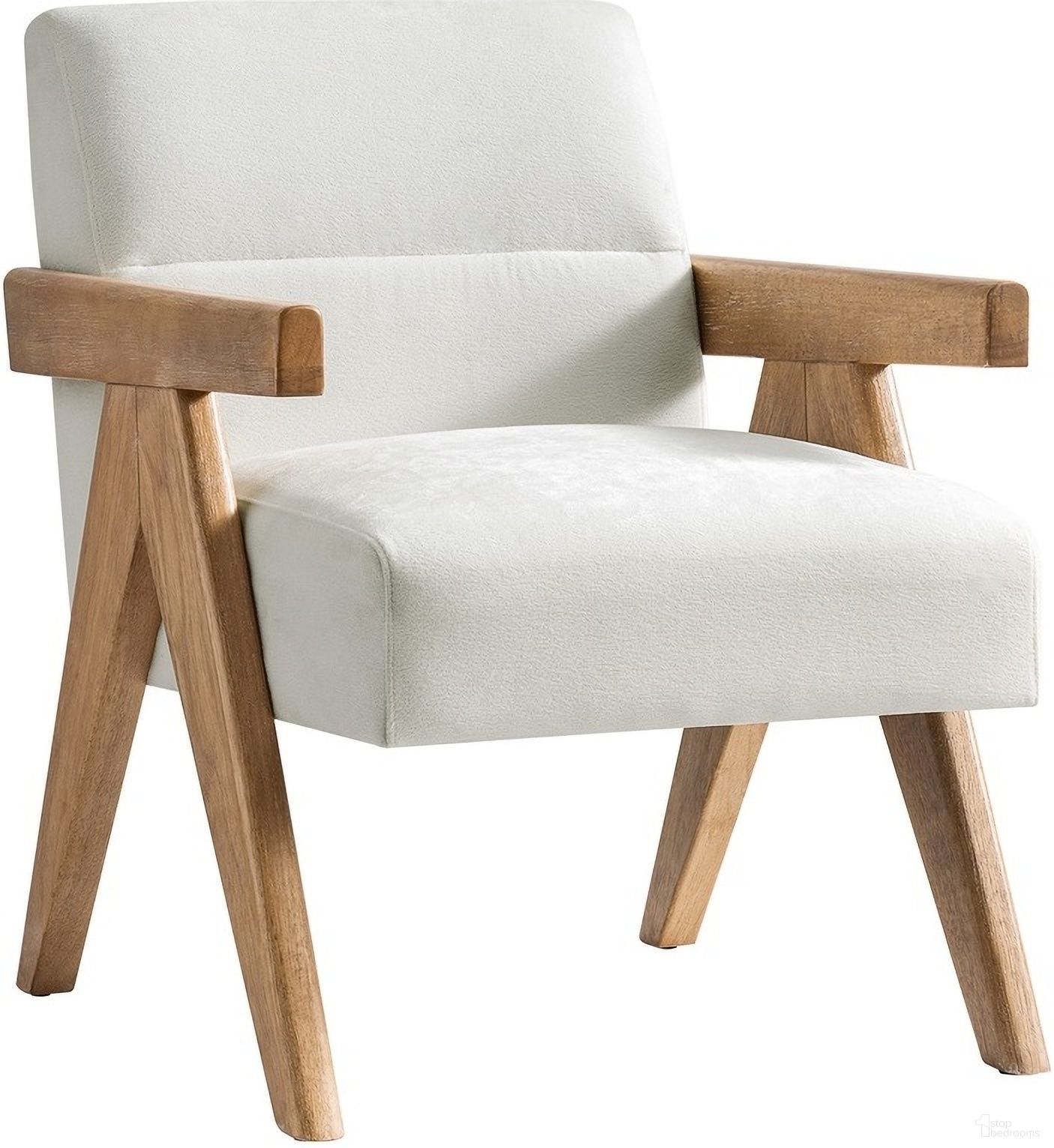 The appearance of Tanis Chair In Ivory designed by Karat Home in the modern / contemporary interior design. This ivory piece of furniture  was selected by 1StopBedrooms from Tanis Collection to add a touch of cosiness and style into your home. Sku: CHVT1483-IVY. Material: Chenille.